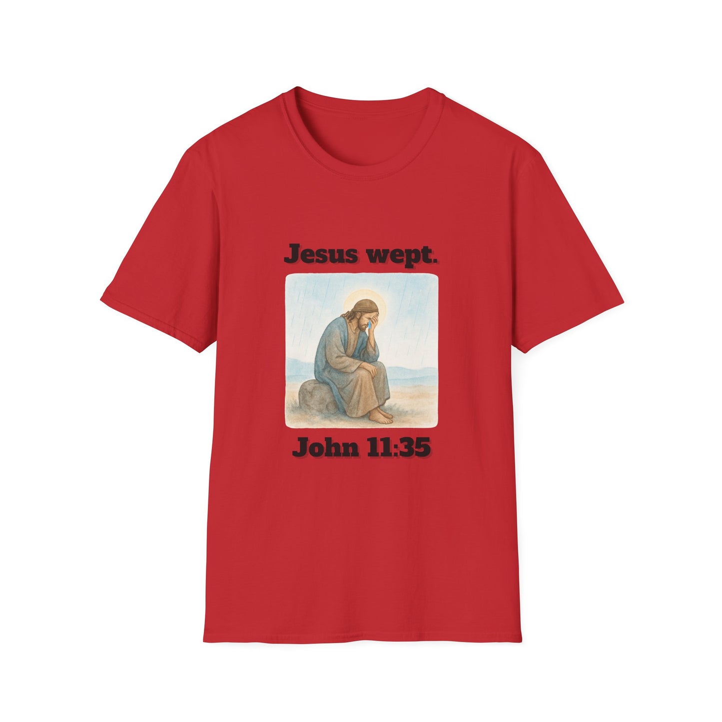 Inspirational Jesus Wept T-Shirt John 11:35