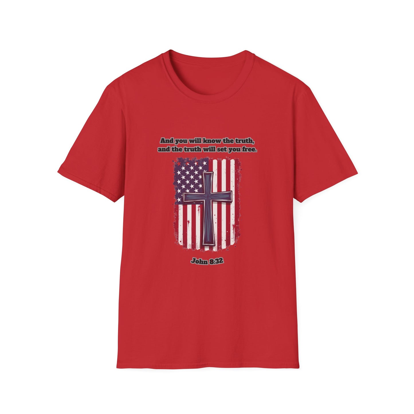 'Truth Will Set You Free' Patriotic Faith T-Shirt Unisex John 8:32