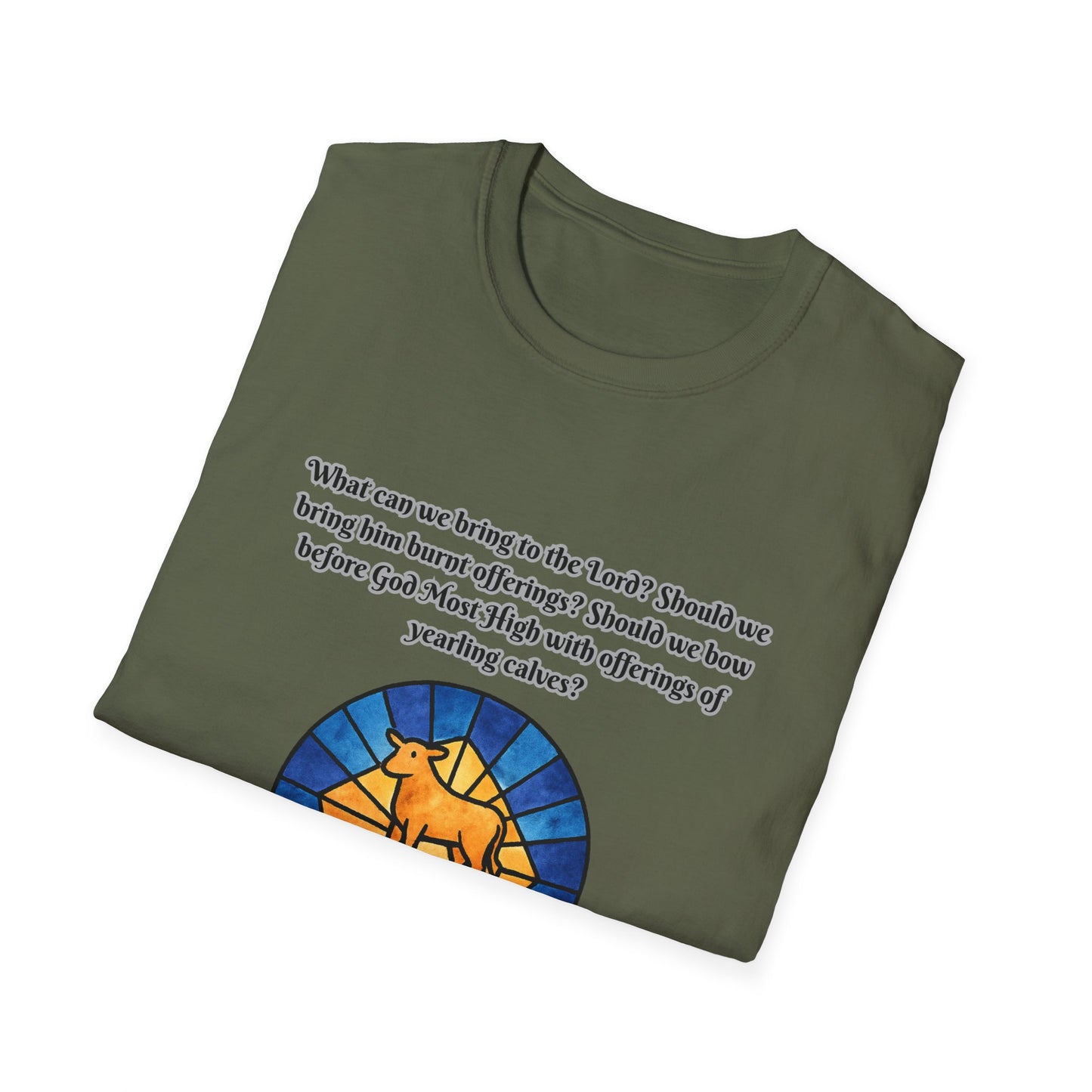 What Can We Bring Inspirational Quote Unisex Softstyle T-Shirt Micah 6:6
