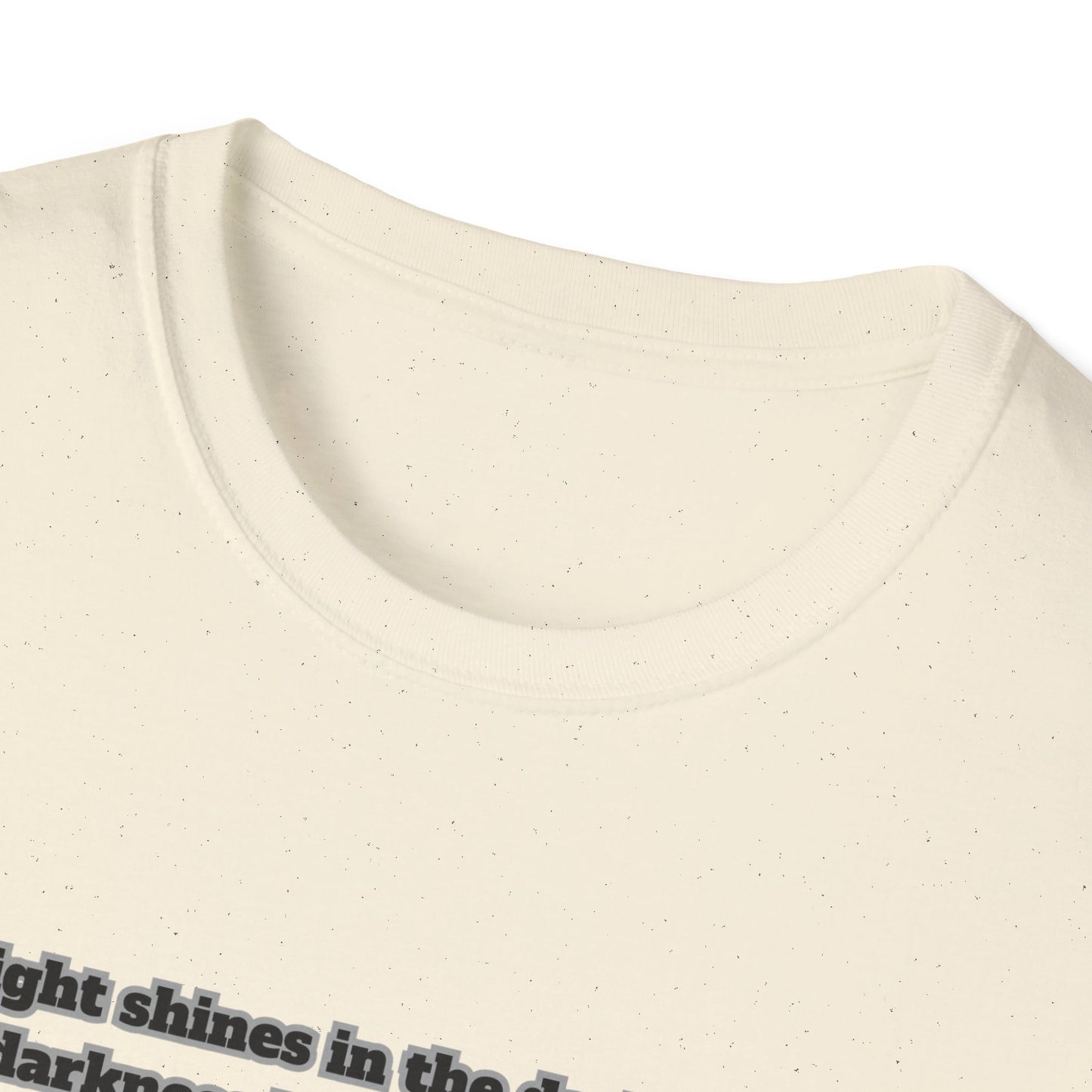 Light In The Darkness Inspirational Nature T-Shirt with Bible Verse John 1:5