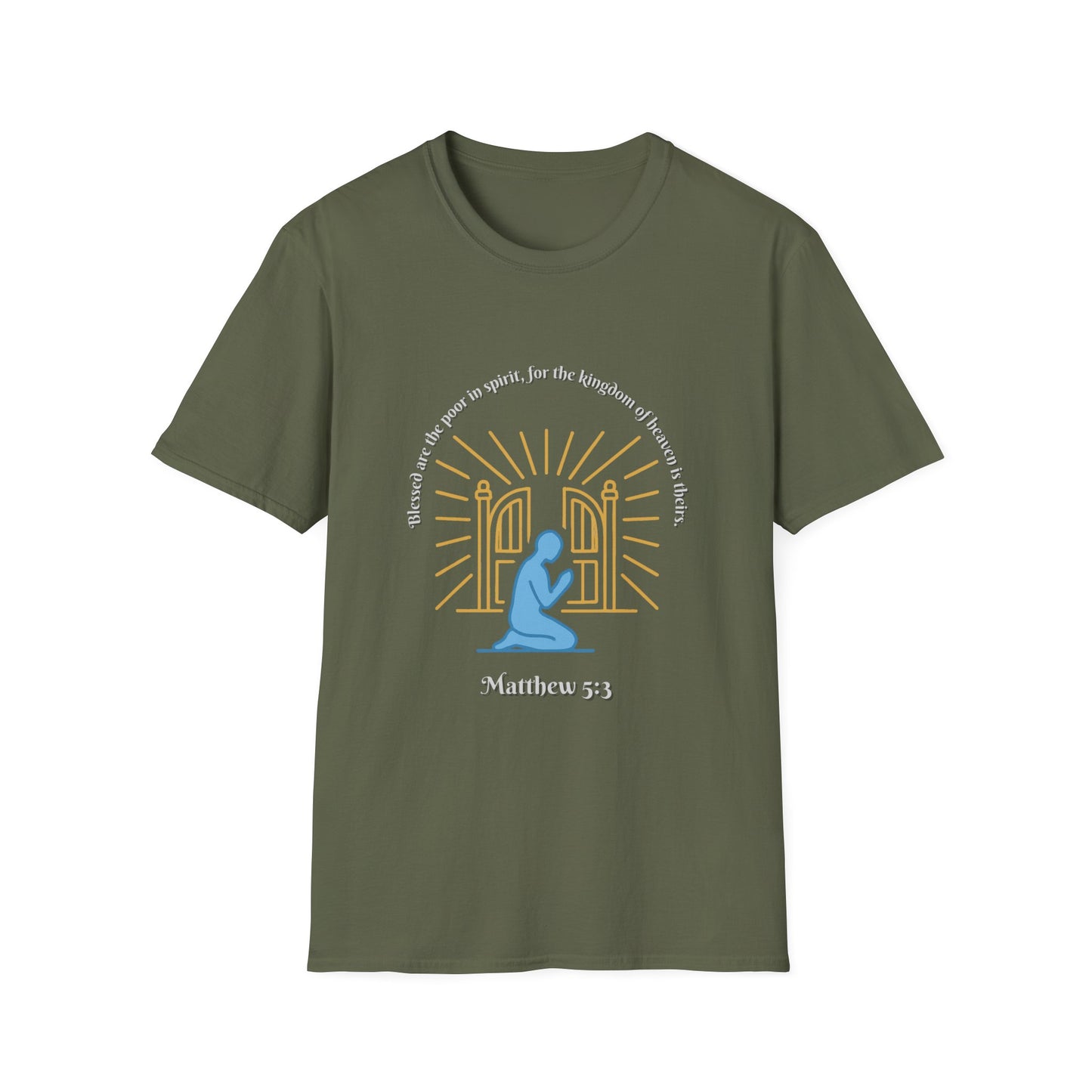 Blessed Are The Poor In Spirit Unisex Softstyle T-Shirt Matthew 5:3