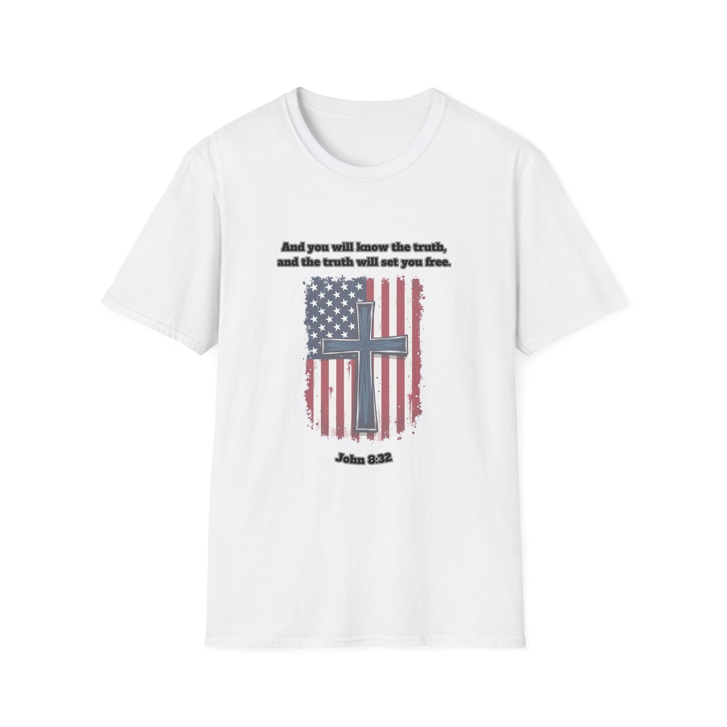'Truth Will Set You Free' Patriotic Faith T-Shirt Unisex John 8:32