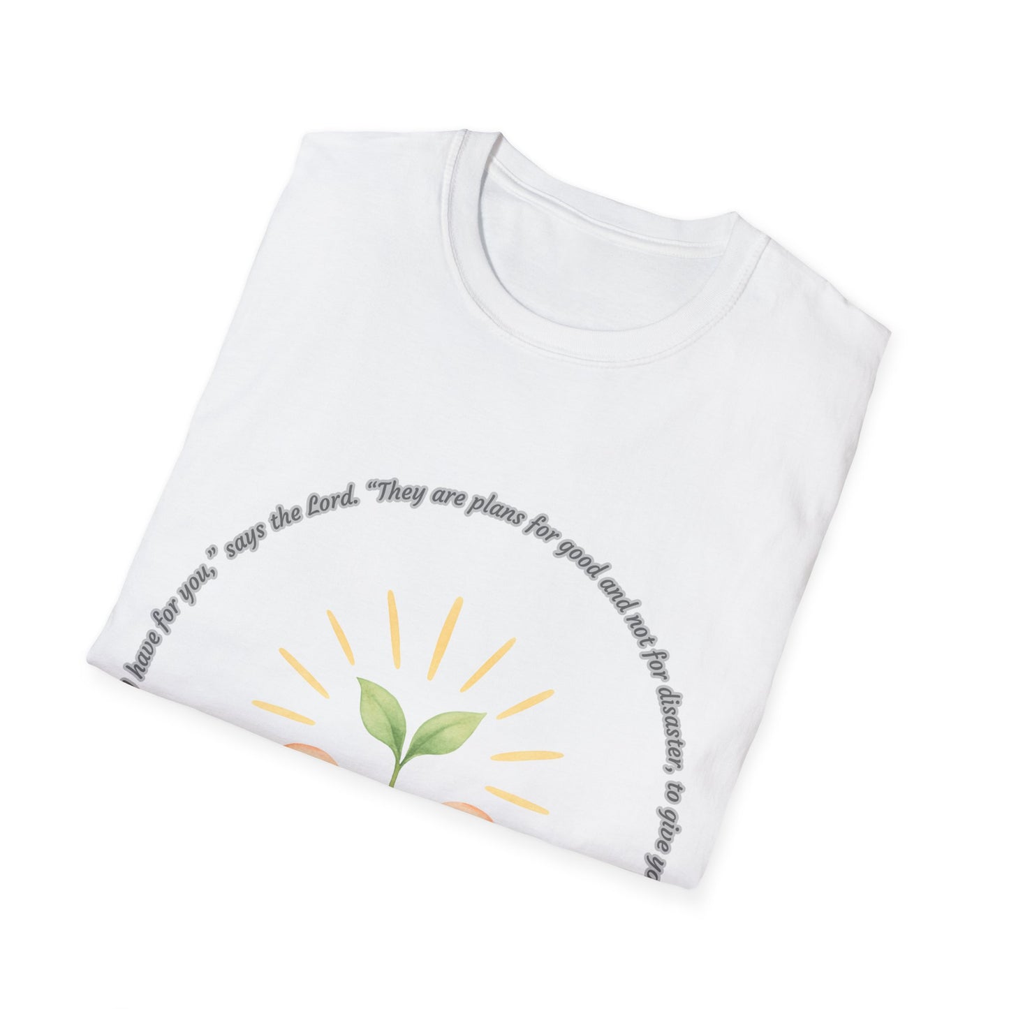 Plans For Good Inspirational Nurture & Growth Unisex Softstyle T-Shirt Jeremiah 29:11