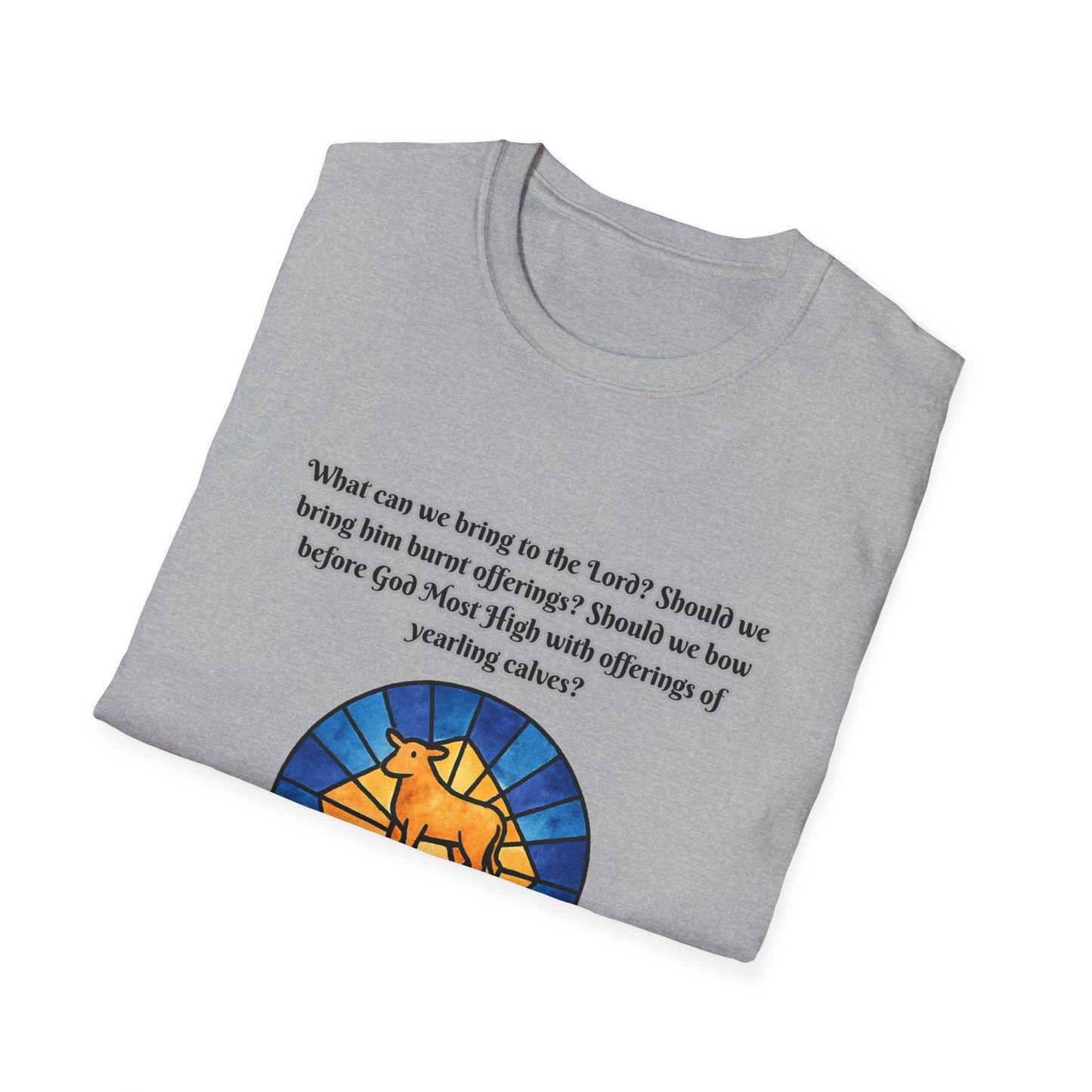 What Can We Bring Inspirational Quote Unisex Softstyle T-Shirt Micah 6:6