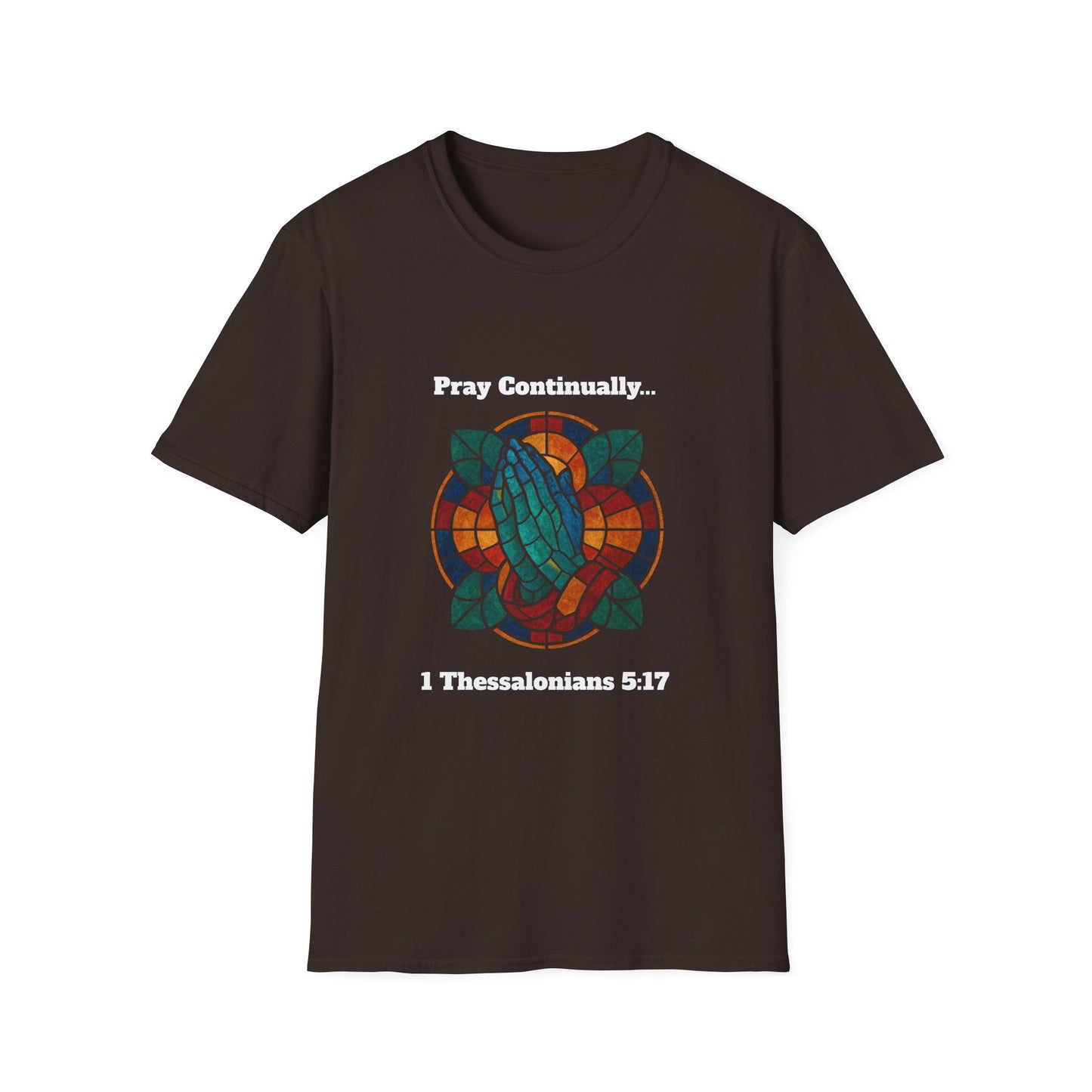 Pray Continually Stained Glass Unisex T-Shirt 1 Thessalonians 5:17
