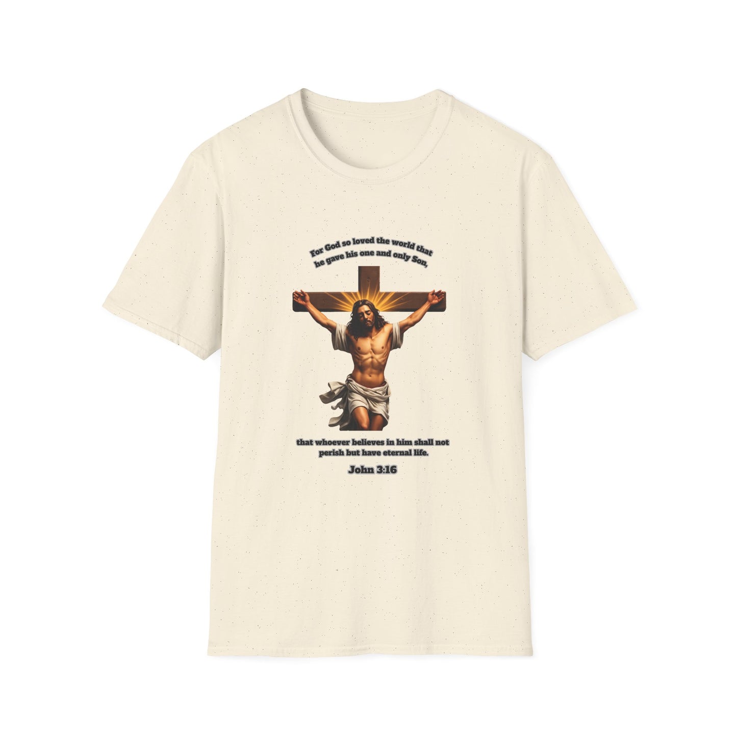John 3:16 God So Loved The World - Inspirational Unisex Softstyle T-Shirt
