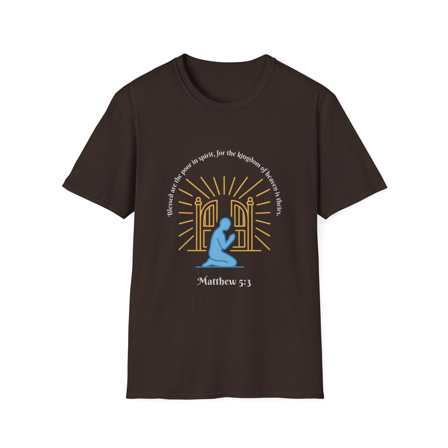 Blessed Are The Poor In Spirit Unisex Softstyle T-Shirt Matthew 5:3