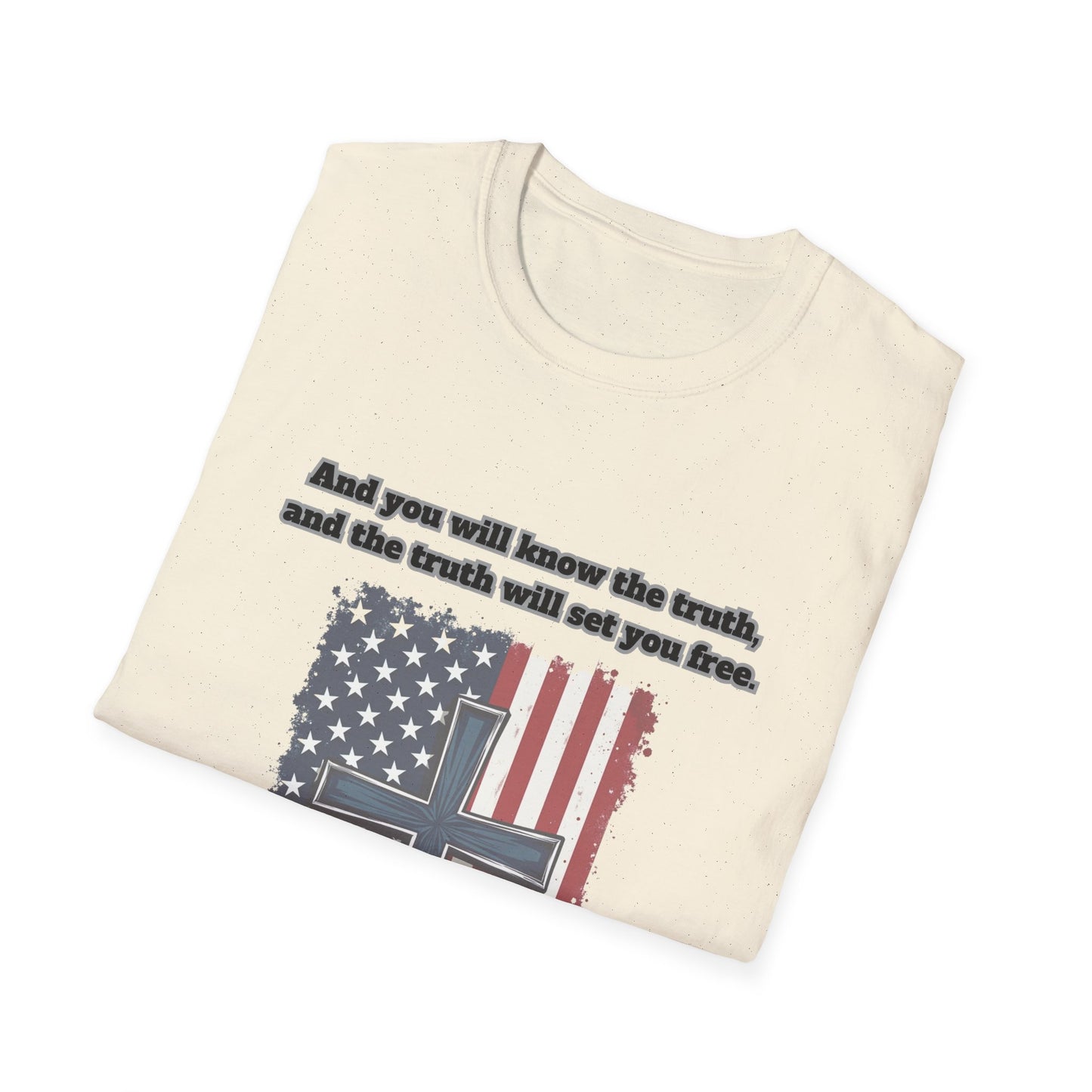 'Truth Will Set You Free' Patriotic Faith T-Shirt Unisex John 8:32