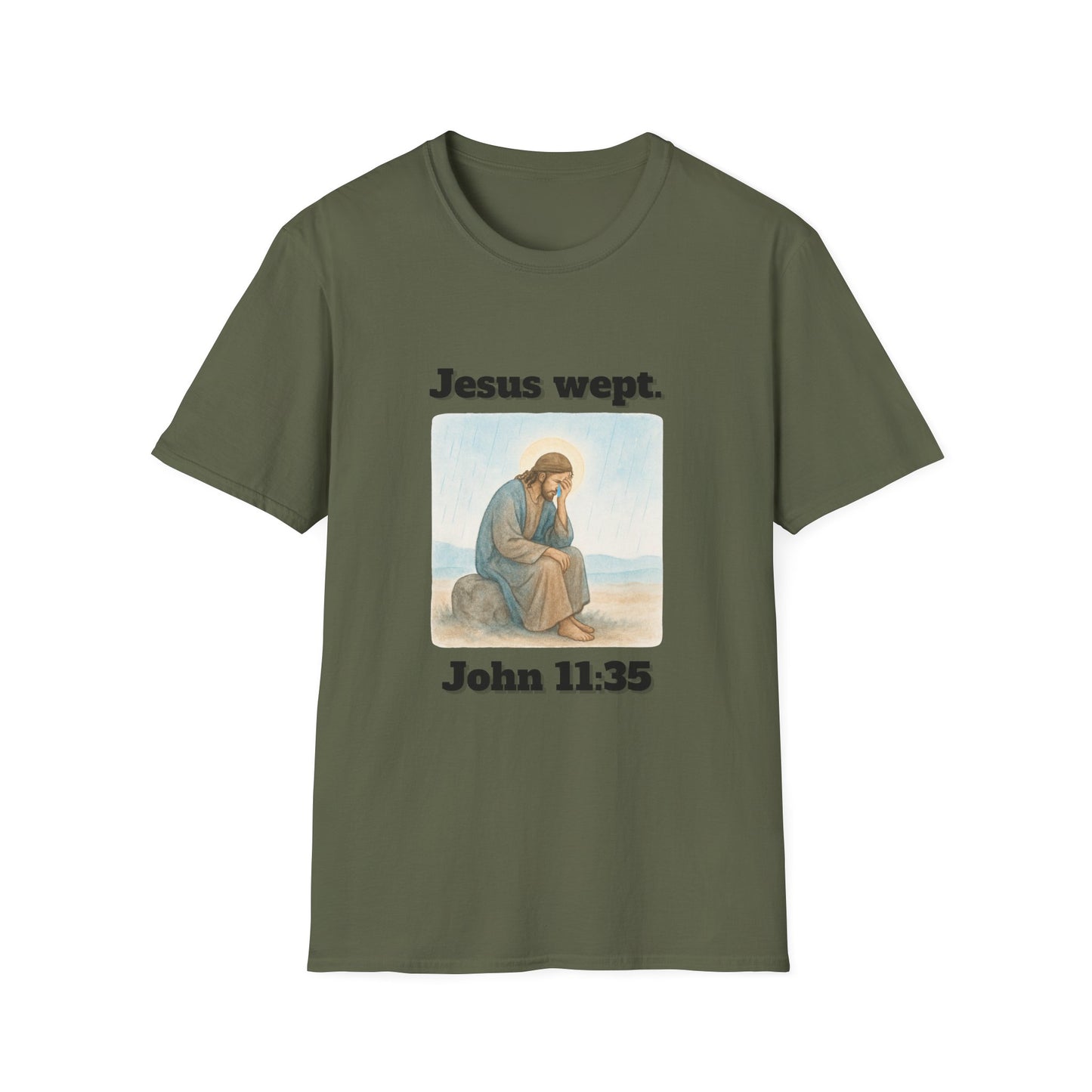 Inspirational Jesus Wept T-Shirt John 11:35