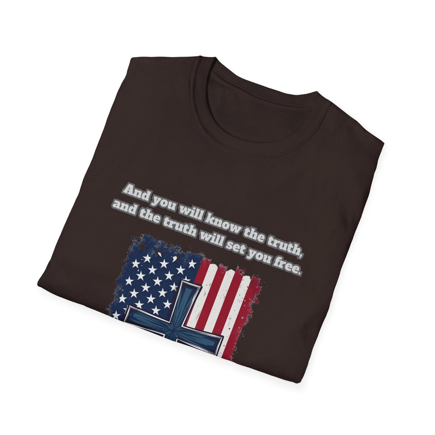 'Truth Will Set You Free' Patriotic Faith T-Shirt Unisex John 8:32