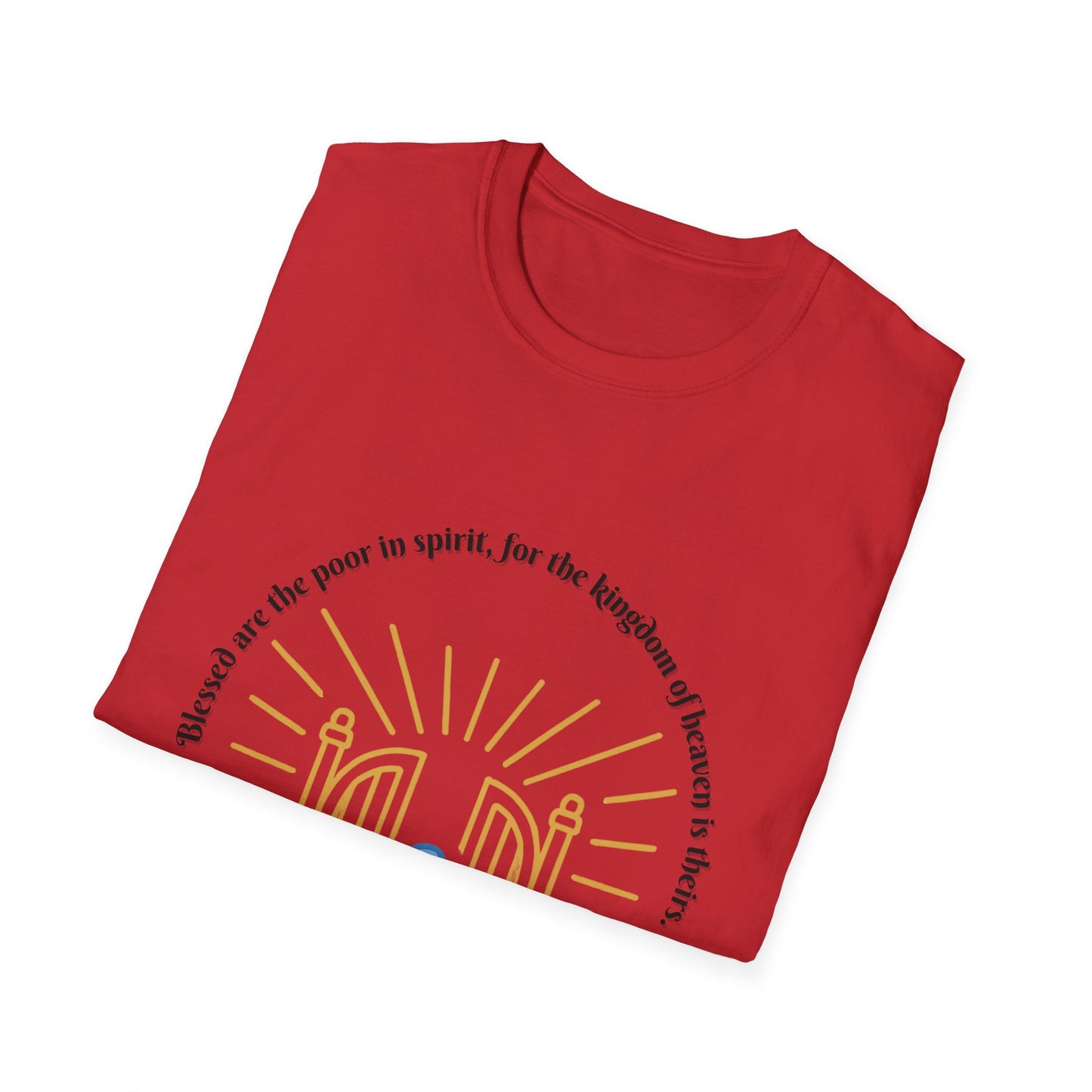 Blessed Are The Poor In Spirit Unisex Softstyle T-Shirt Matthew 5:3