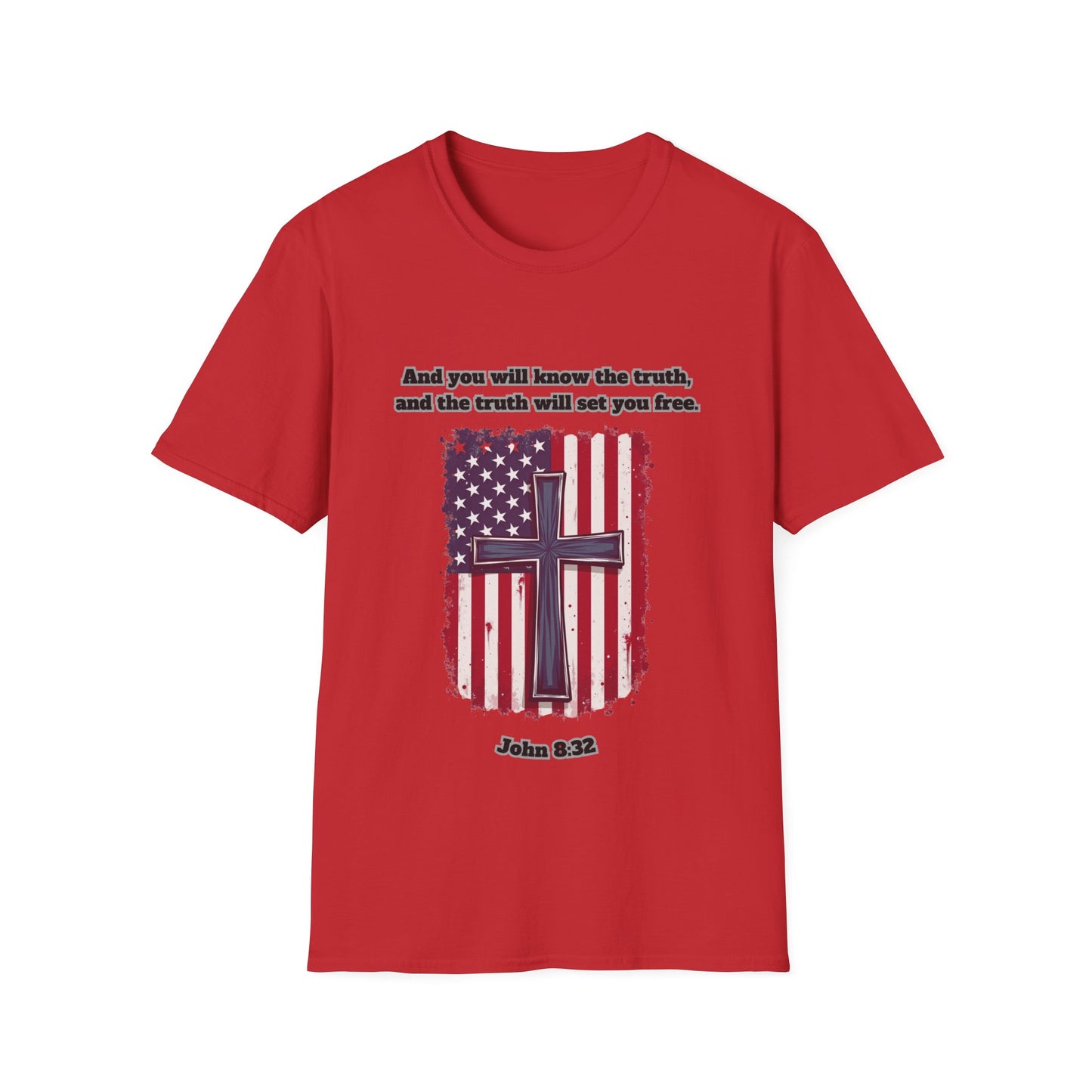 'Truth Will Set You Free' Patriotic Faith T-Shirt Unisex John 8:32