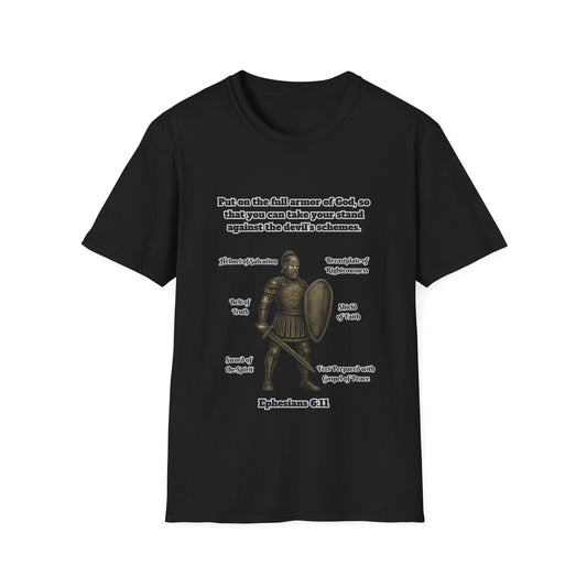 Armor of God Explained Unisex Softstyle T-Shirt Ephesians 6:11