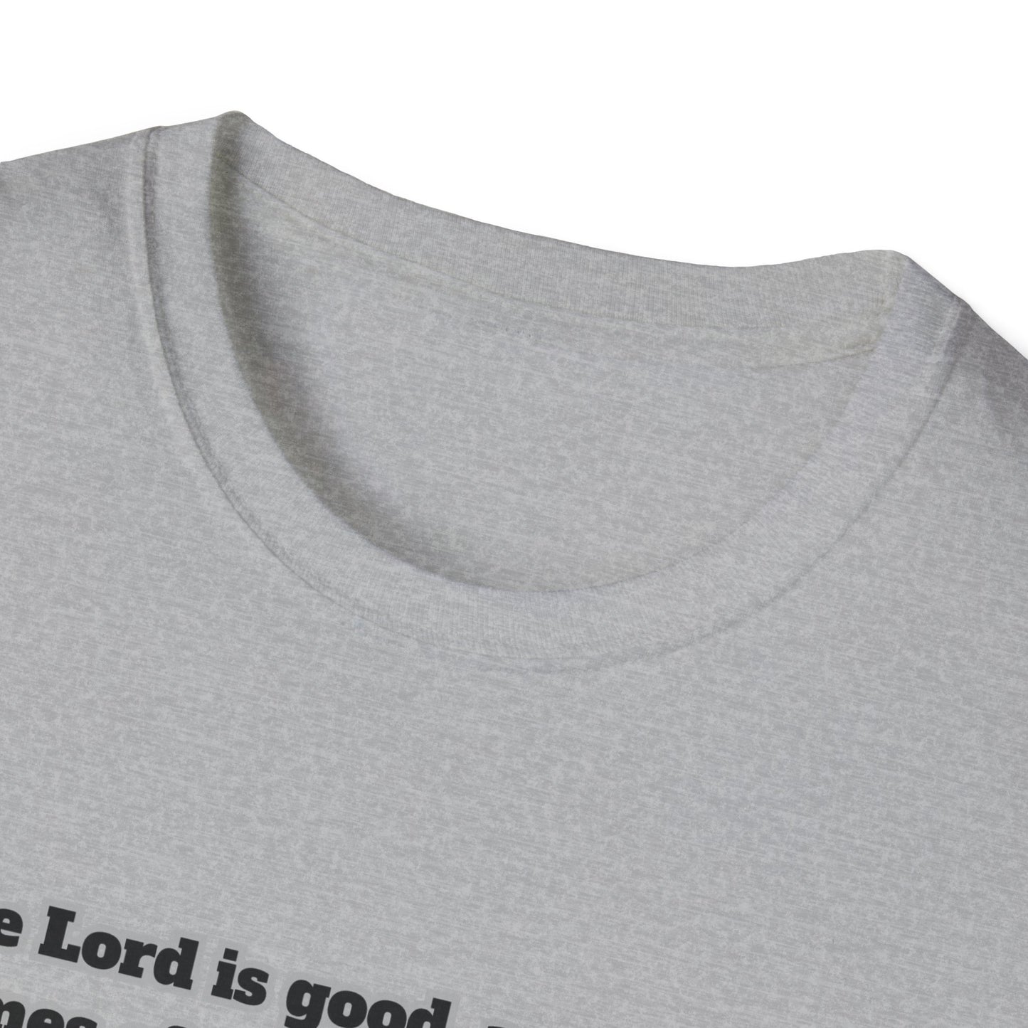 Lord Is Good Inspirational Lion Graphic T-Shirt - Faith & Trust Design Nahum 1:7