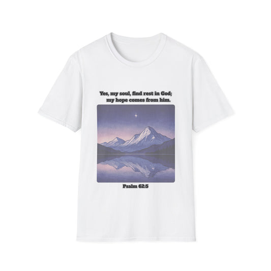Rest In God Unisex Softstyle T-Shirt Psalm 62:5