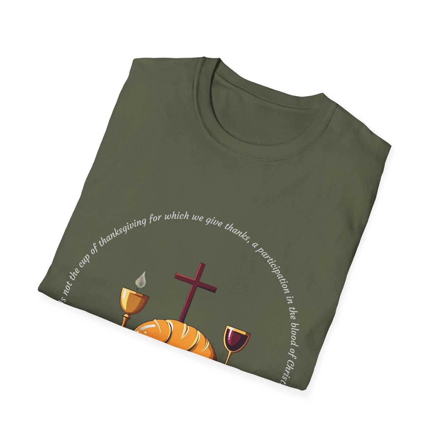 Body and Blood Faith-Inspired Unisex Softstyle T-Shirt - 1 Corinthians 10:16