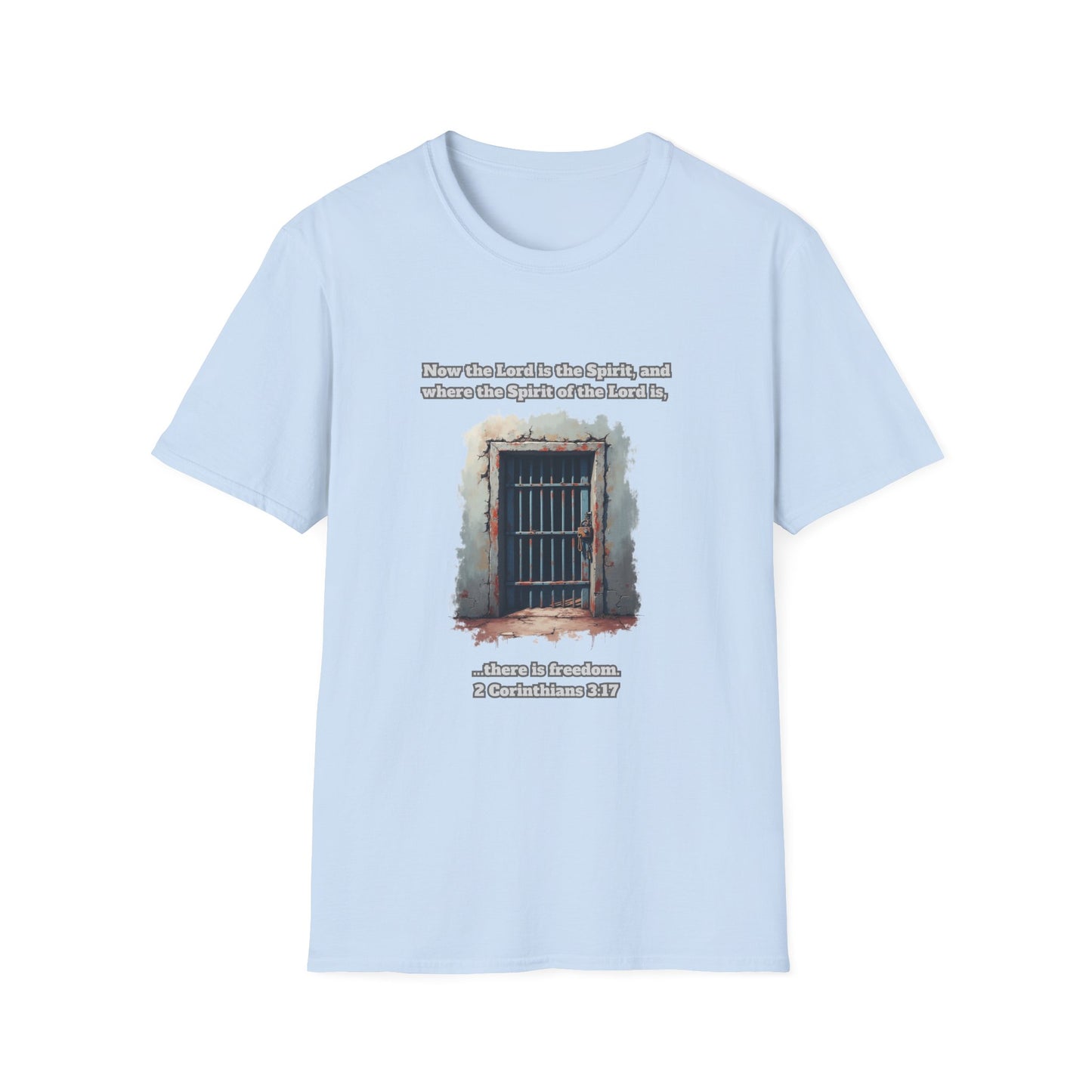 Freedom in the Spirit Unisex Softstyle T-Shirt 2 Corinthians 3:17