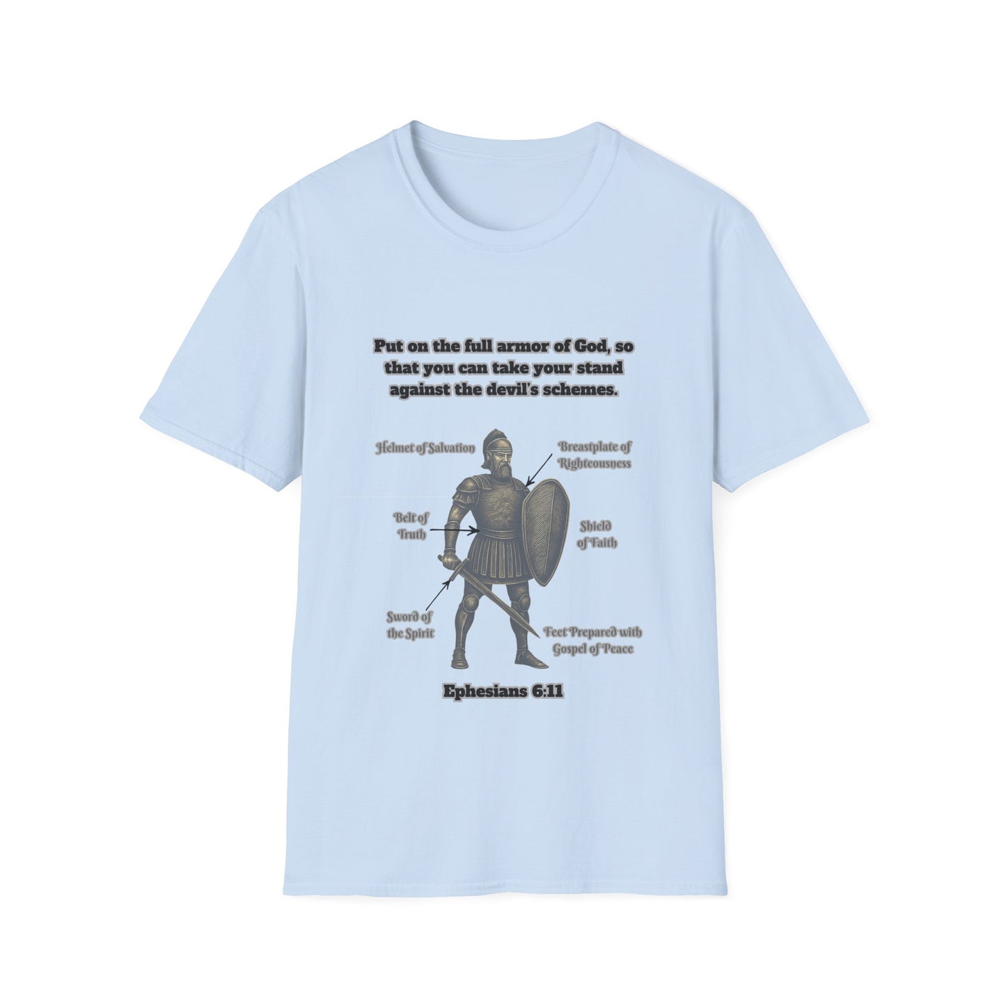 Armor of God Explained Unisex Softstyle T-Shirt Ephesians 6:11