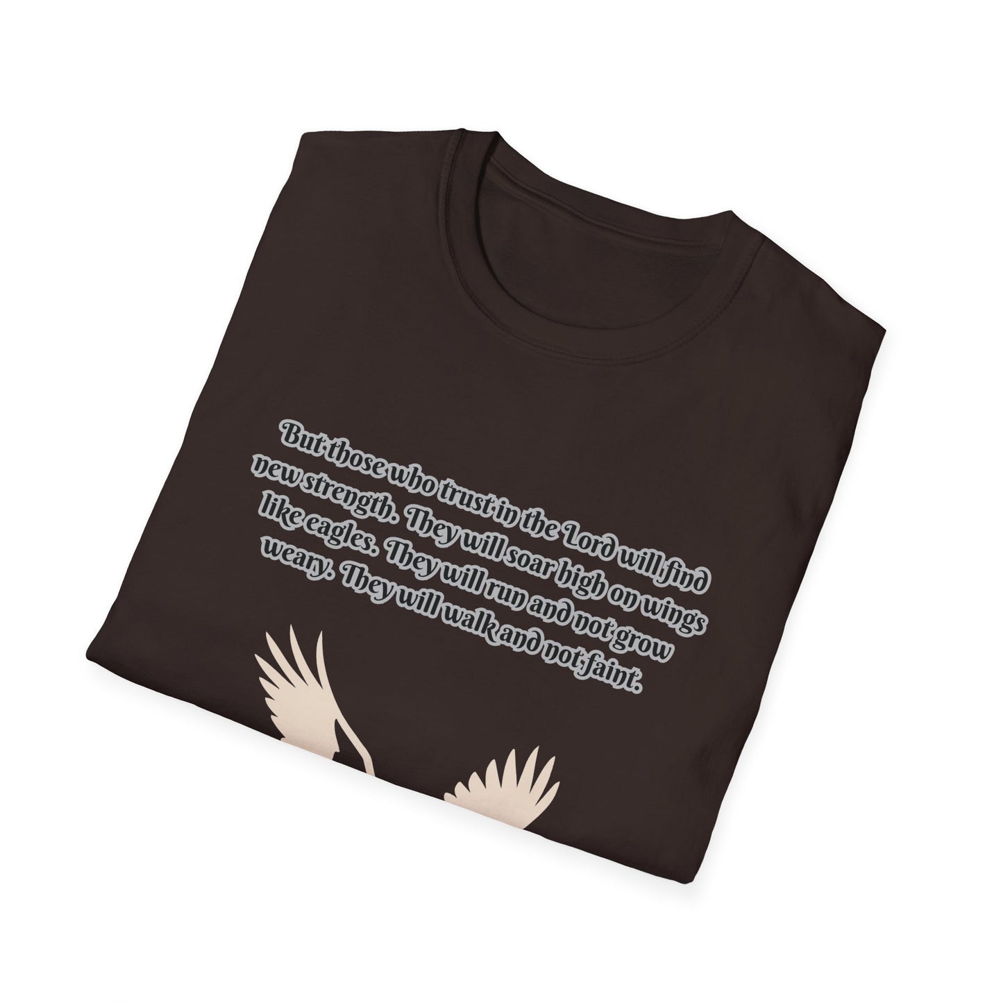 Soar On Wings Like Eagles Inspirational Unisex Softstyle T-Shirt Isaiah 40:31