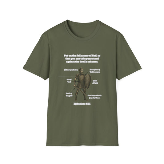 Armor of God Explained Unisex Softstyle T-Shirt Ephesians 6:11
