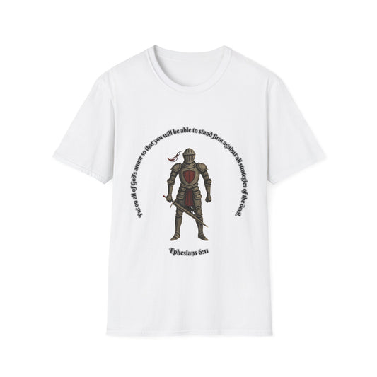 Armor of God Against The Devil Unisex Softstyle T-Shirt Ephesians 6:11