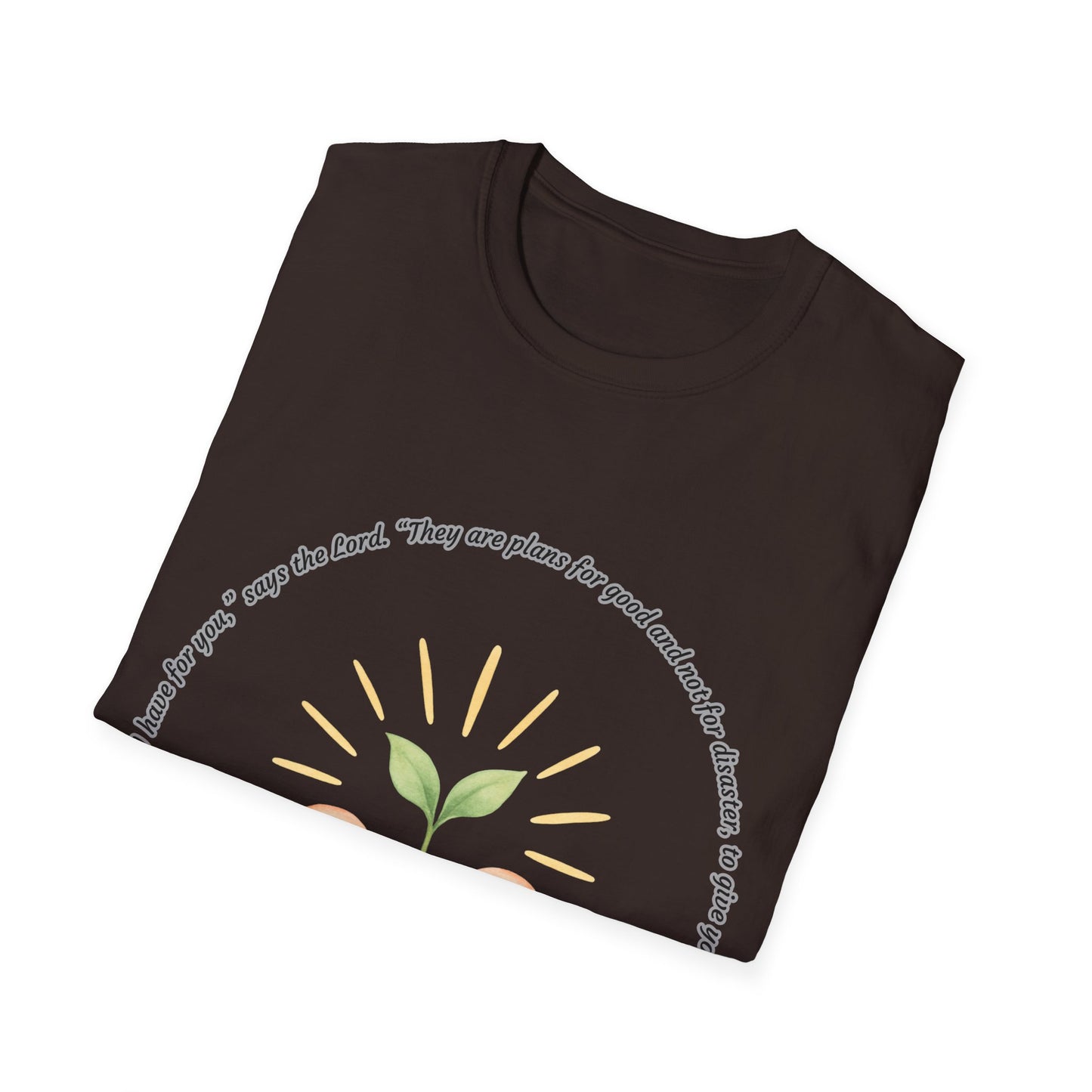 Plans For Good Inspirational Nurture & Growth Unisex Softstyle T-Shirt Jeremiah 29:11