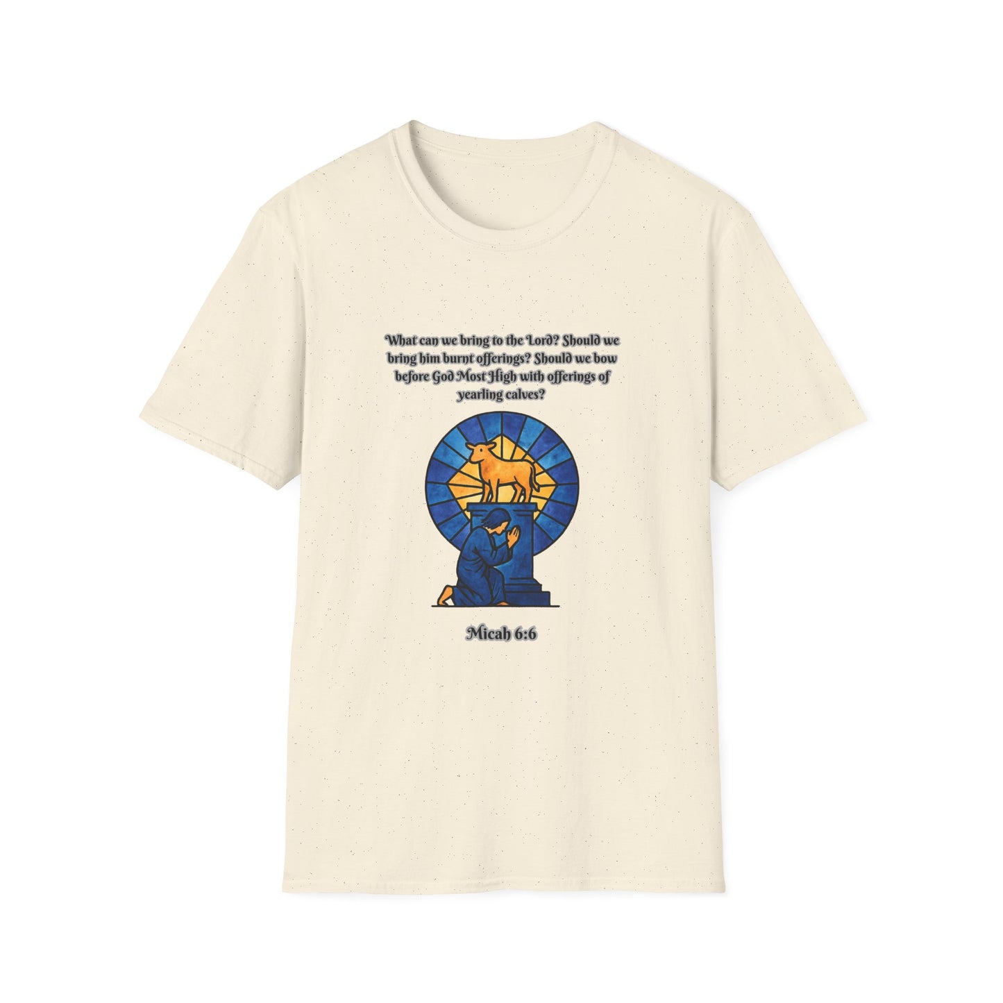 What Can We Bring Inspirational Quote Unisex Softstyle T-Shirt Micah 6:6