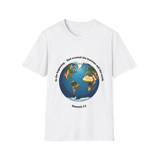 Heaven And Earth Creation Unisex T-Shirt - Genesis 1:1 Inspirational Tee
