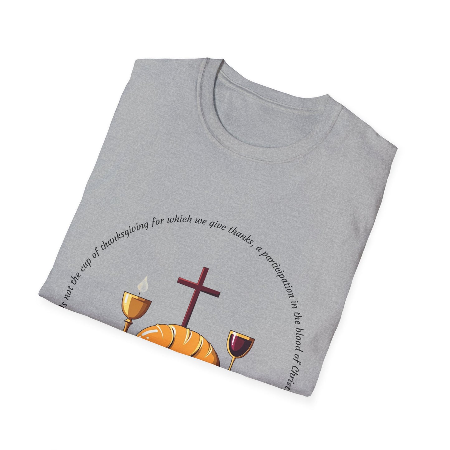 Body and Blood Faith-Inspired Unisex Softstyle T-Shirt - 1 Corinthians 10:16