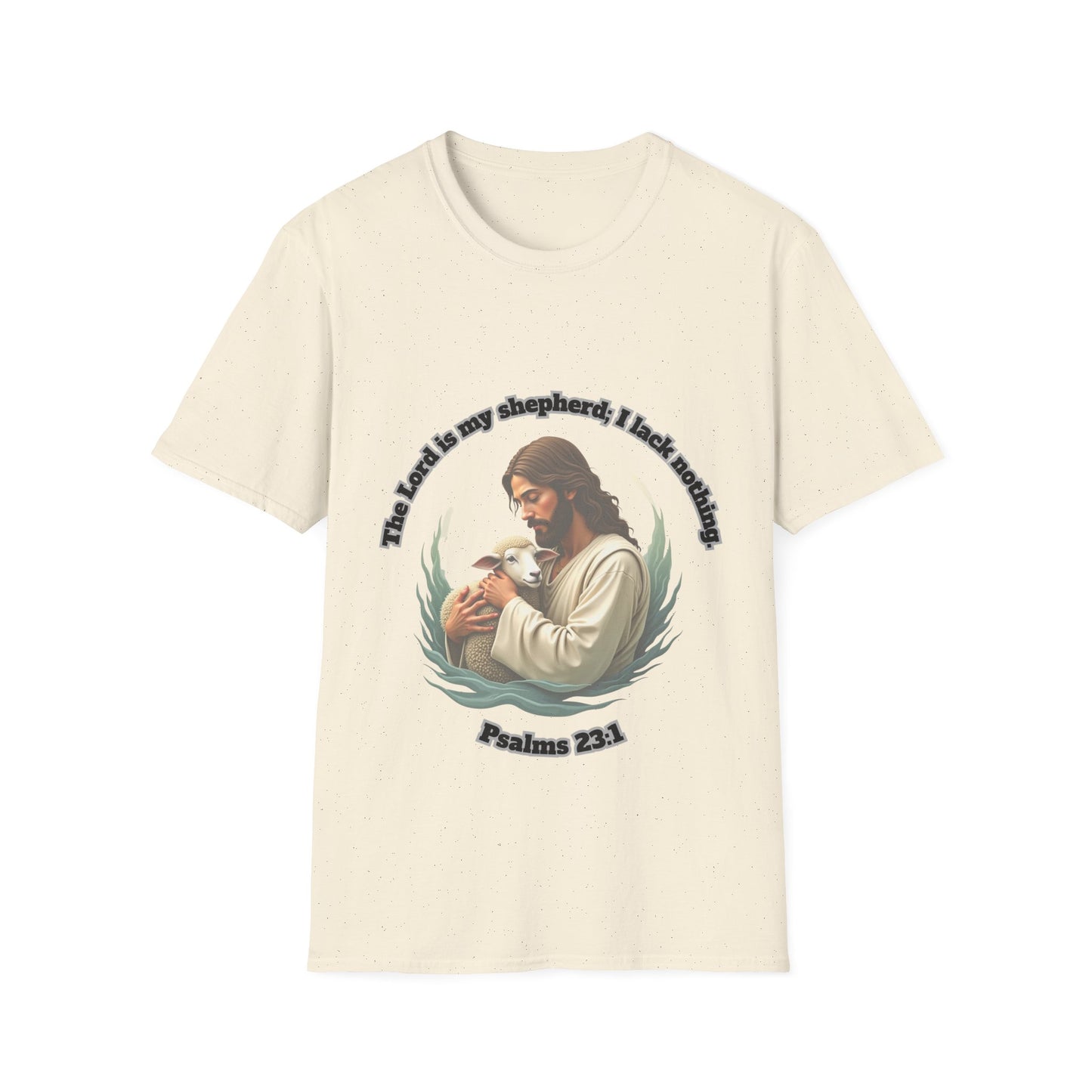 Lord Is My Shepherd Faith-Inspired Unisex Softstyle T-Shirt – Psalm 23:1 Design