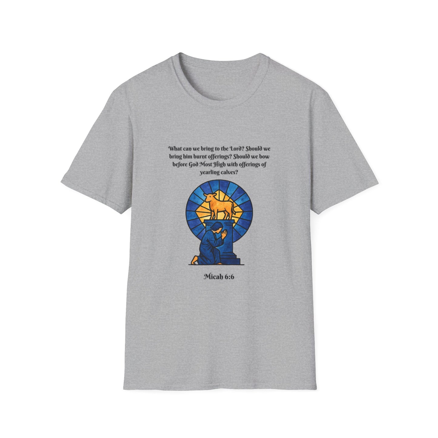 What Can We Bring Inspirational Quote Unisex Softstyle T-Shirt Micah 6:6