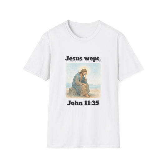Inspirational Jesus Wept T-Shirt John 11:35