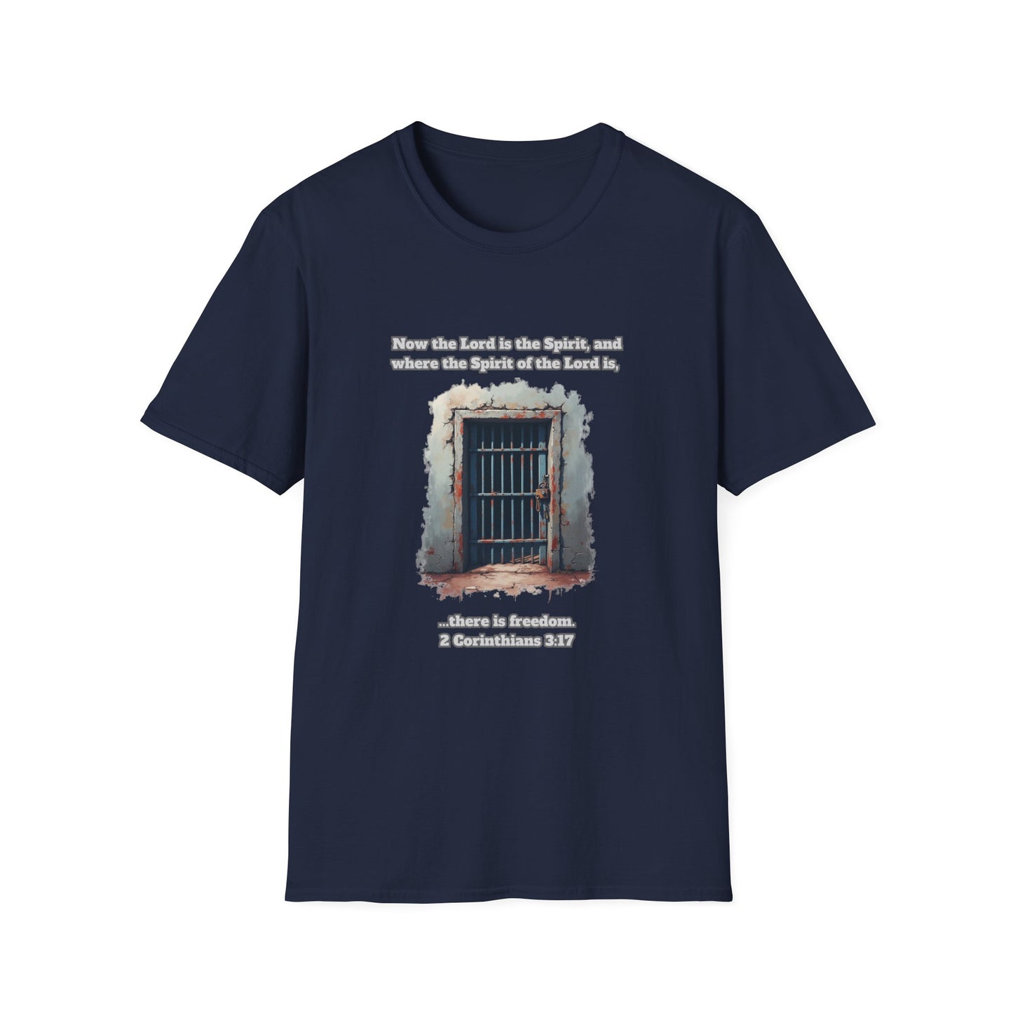 Freedom in the Spirit Unisex Softstyle T-Shirt 2 Corinthians 3:17