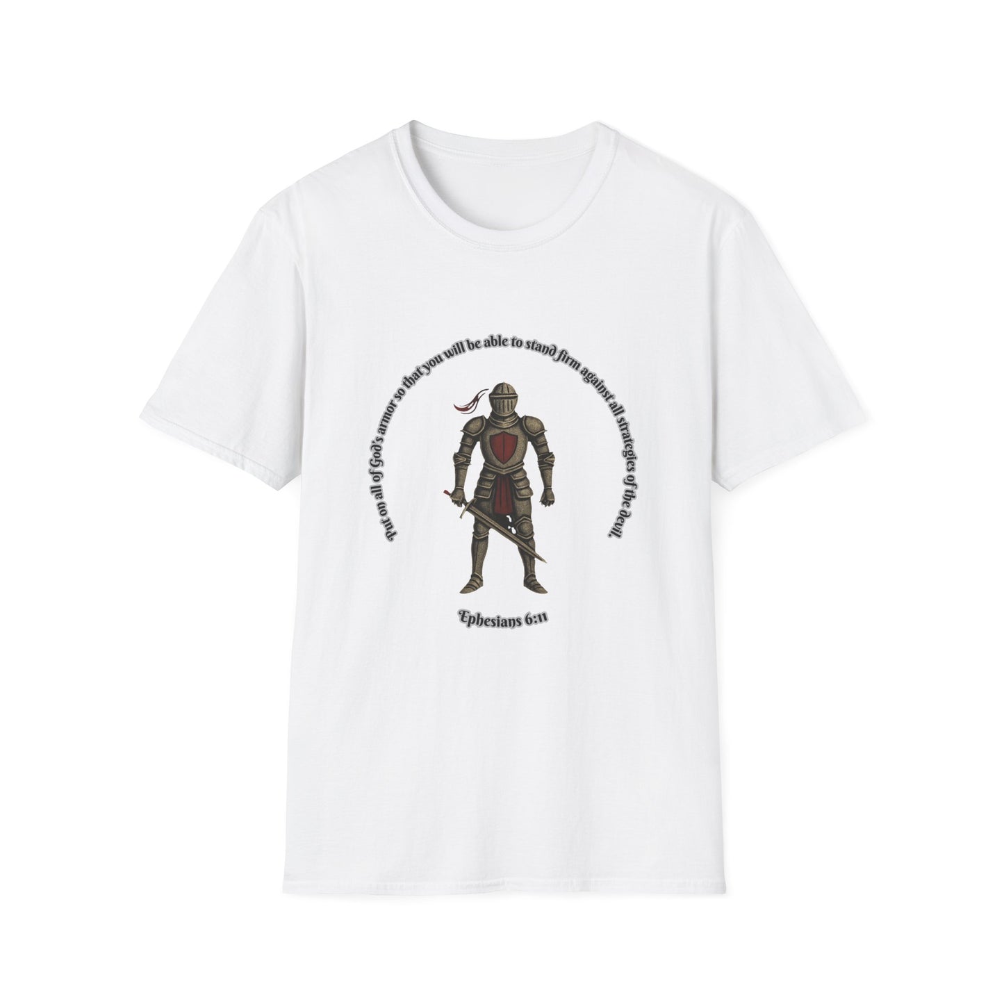 Armor of God Against The Devil Unisex Softstyle T-Shirt Ephesians 6:11