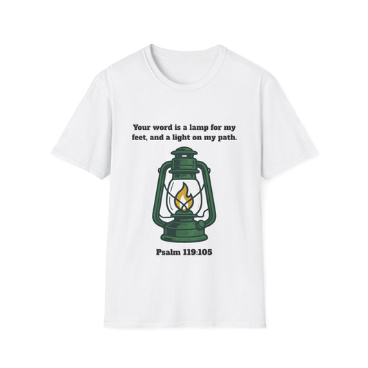 Light On My Path Inspirational Quote T-Shirt Psalm 119:105