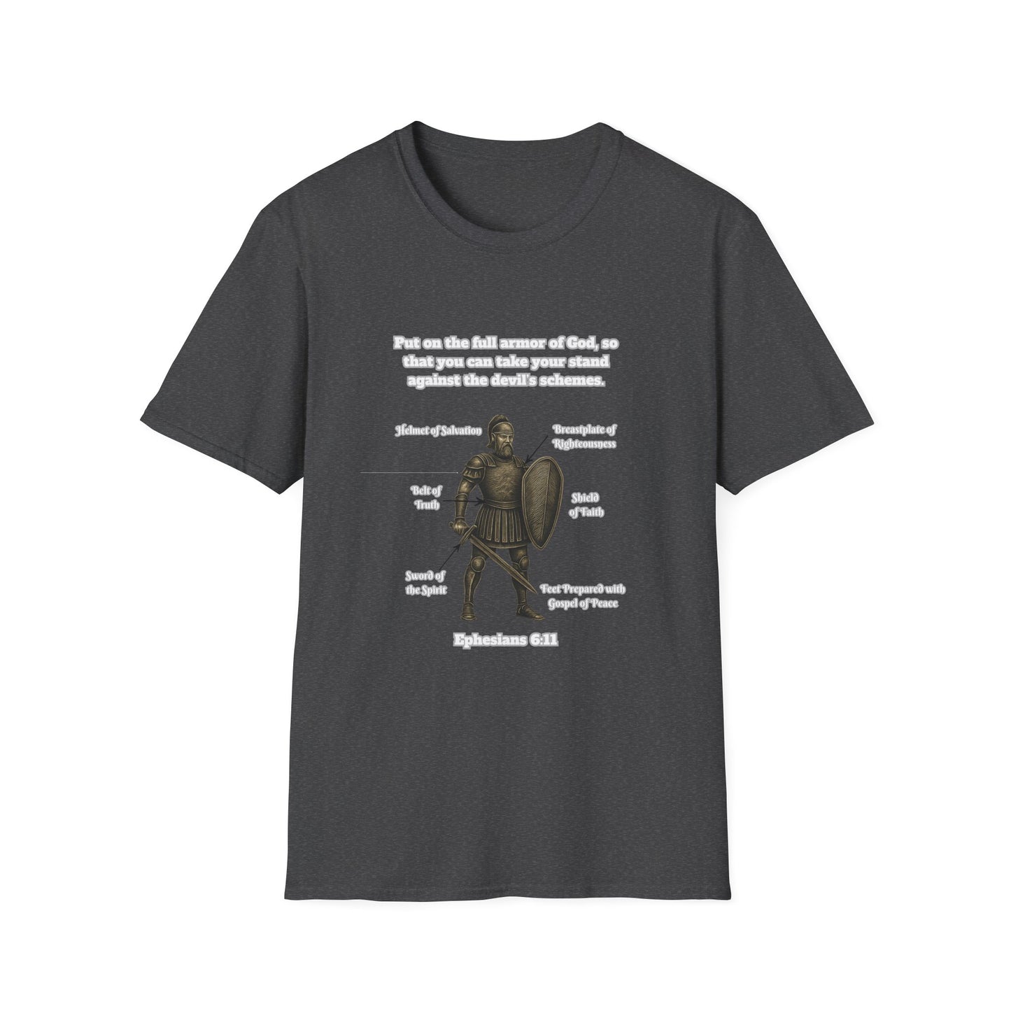Armor of God Explained Unisex Softstyle T-Shirt Ephesians 6:11