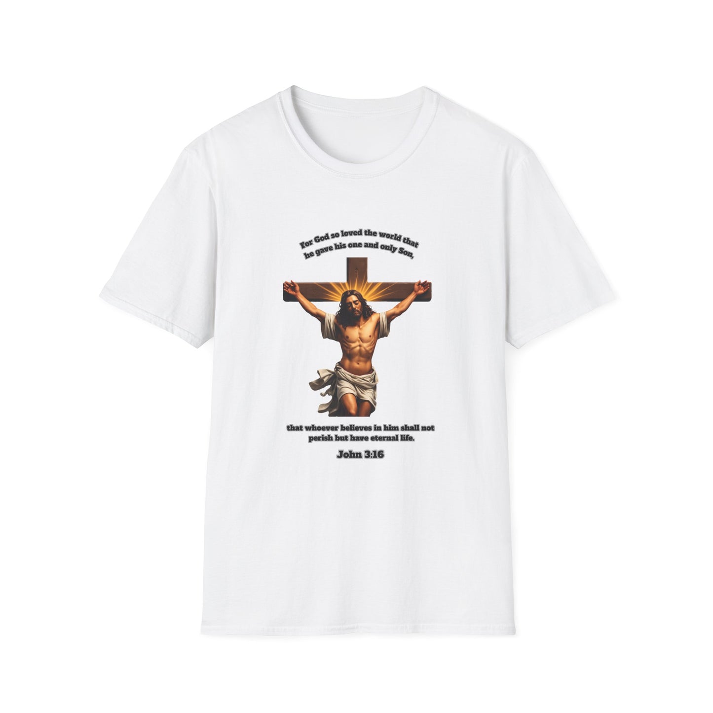 John 3:16 God So Loved The World - Inspirational Unisex Softstyle T-Shirt