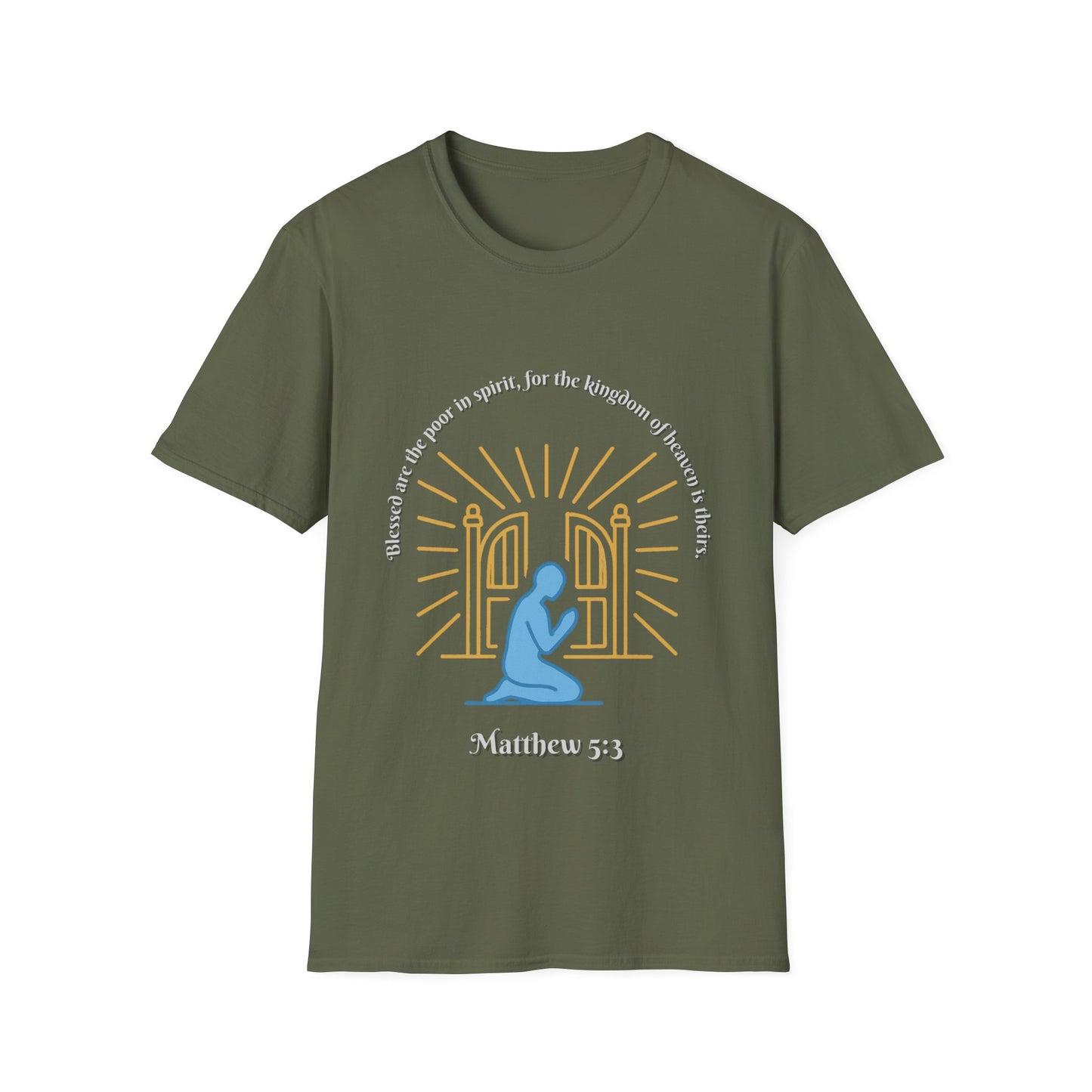 Blessed Are The Poor In Spirit Unisex Softstyle T-Shirt Matthew 5:3