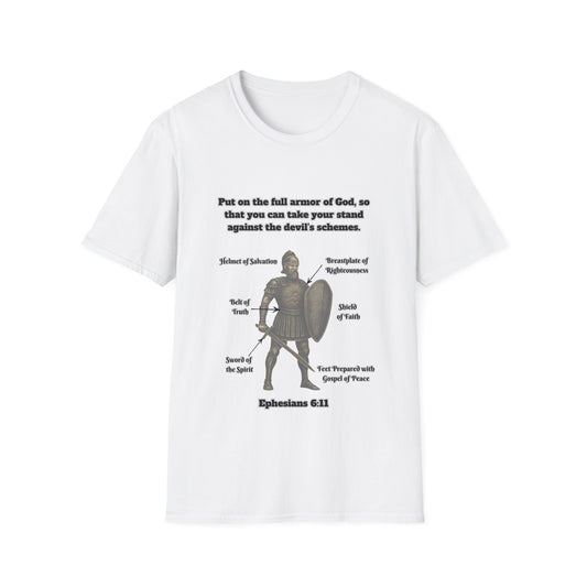 Armor of God Explained Unisex Softstyle T-Shirt Ephesians 6:11