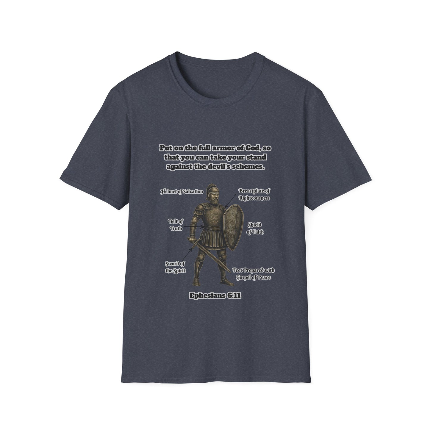 Armor of God Explained Unisex Softstyle T-Shirt Ephesians 6:11