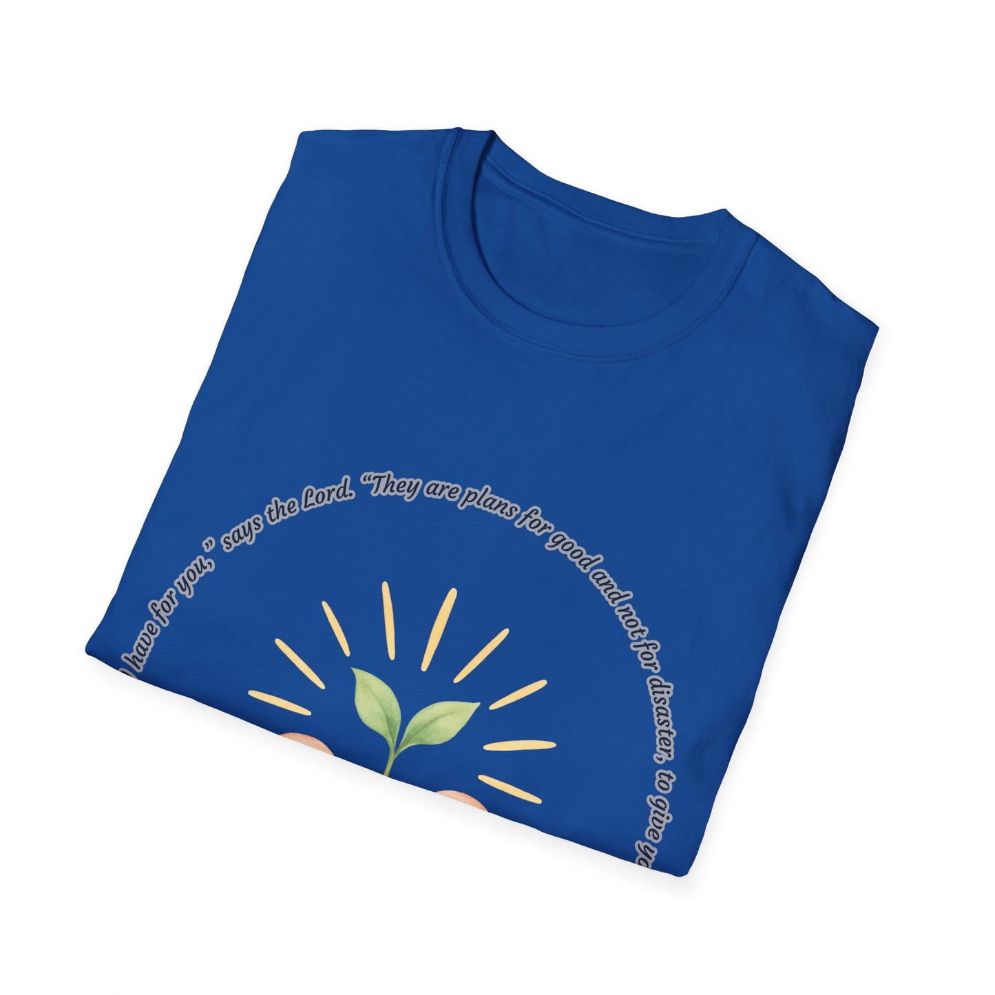 Plans For Good Inspirational Nurture & Growth Unisex Softstyle T-Shirt Jeremiah 29:11