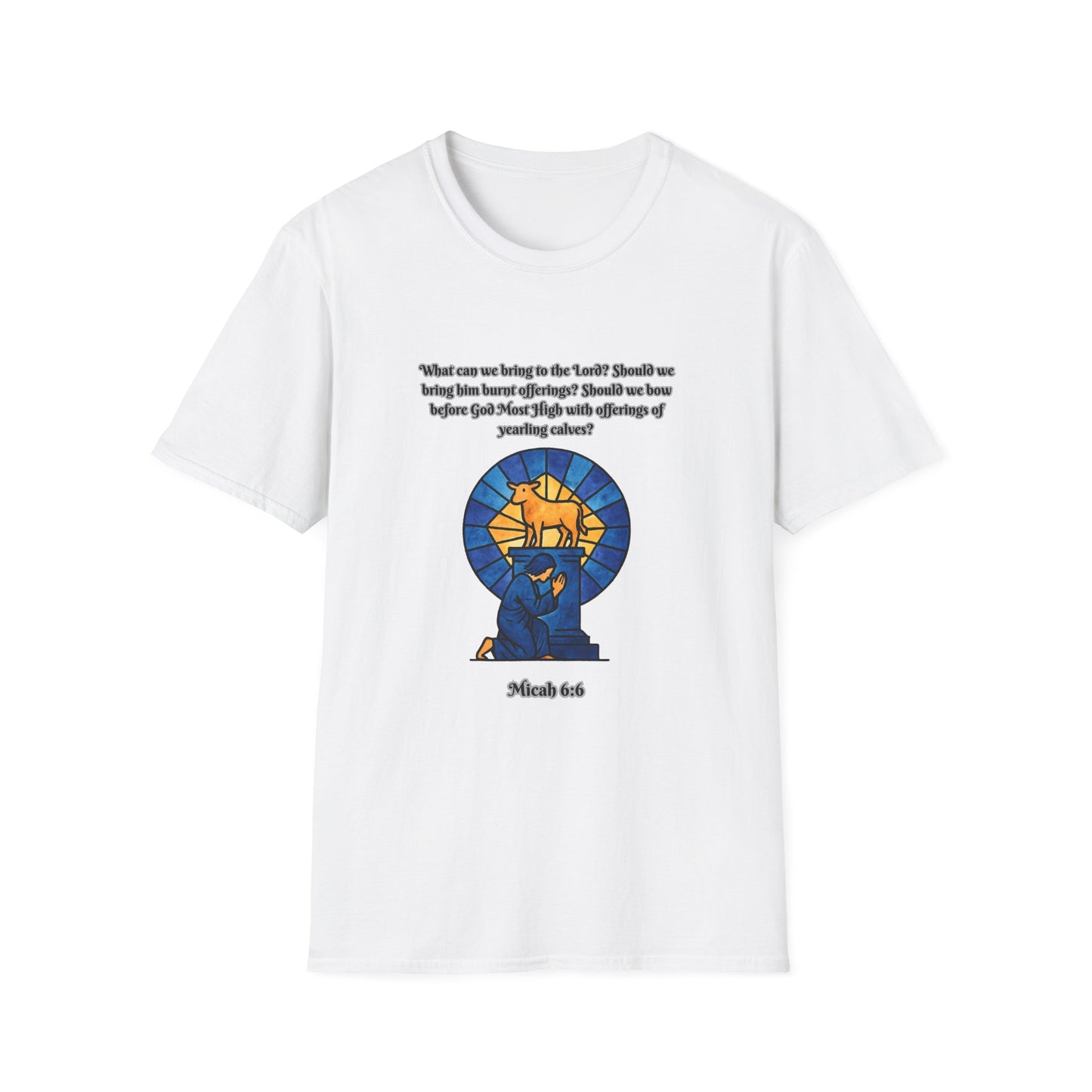 What Can We Bring Inspirational Quote Unisex Softstyle T-Shirt Micah 6:6