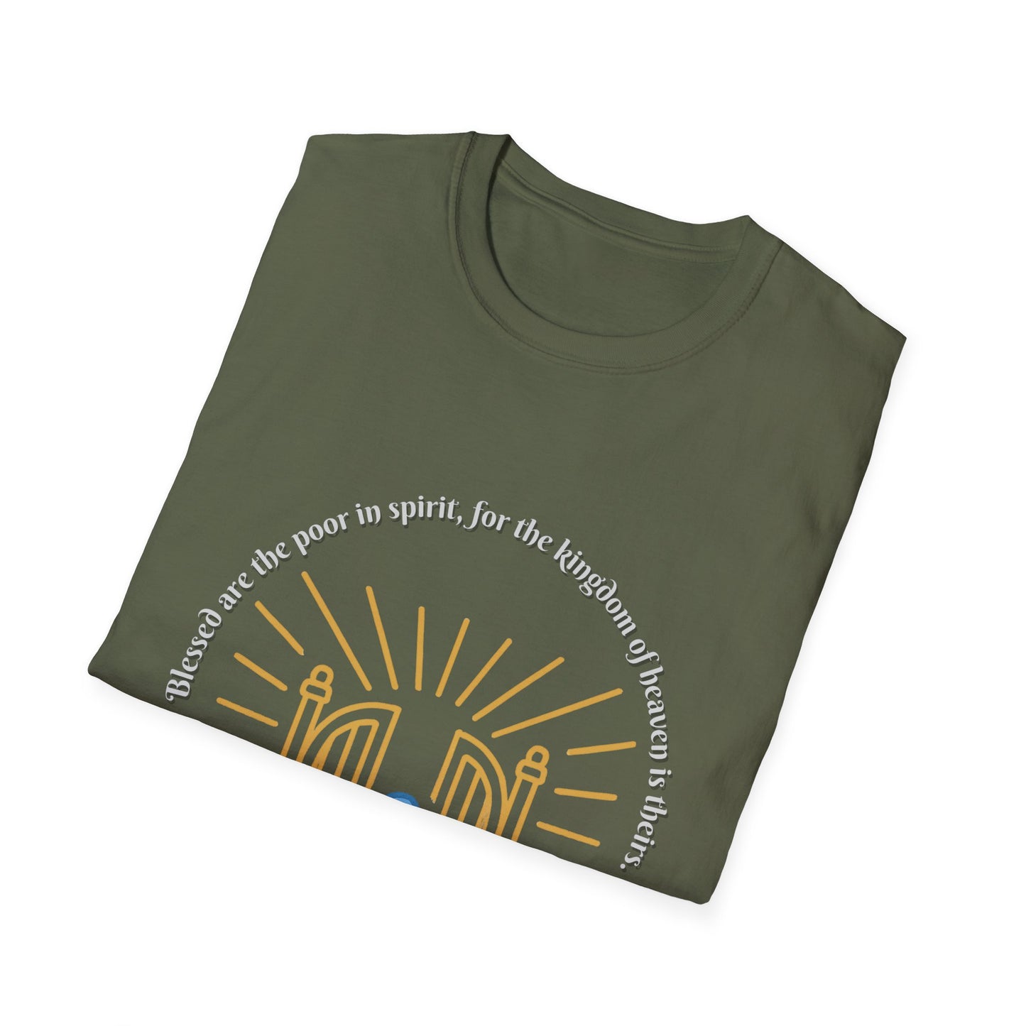 Blessed Are The Poor In Spirit Unisex Softstyle T-Shirt Matthew 5:3