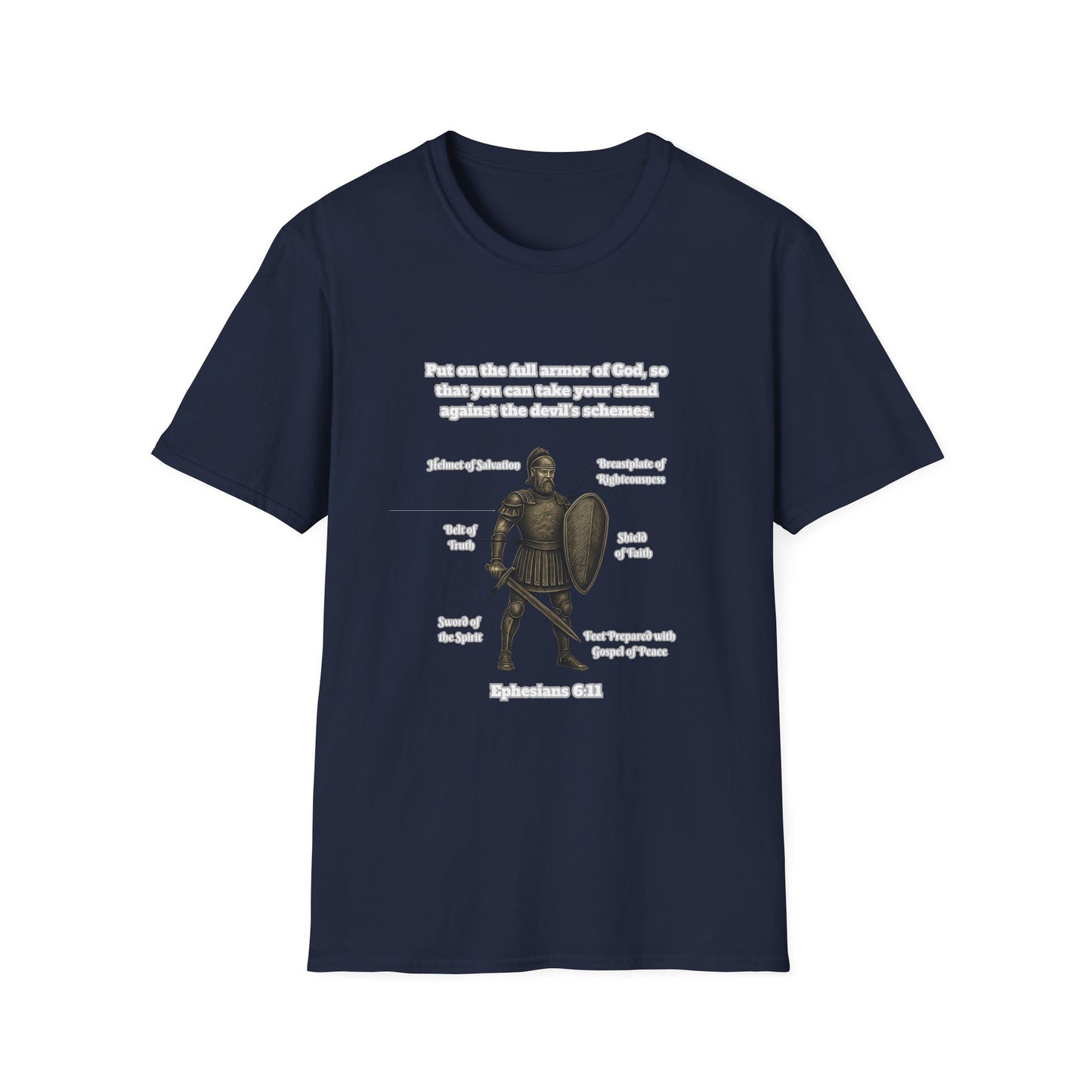 Armor of God Explained Unisex Softstyle T-Shirt Ephesians 6:11