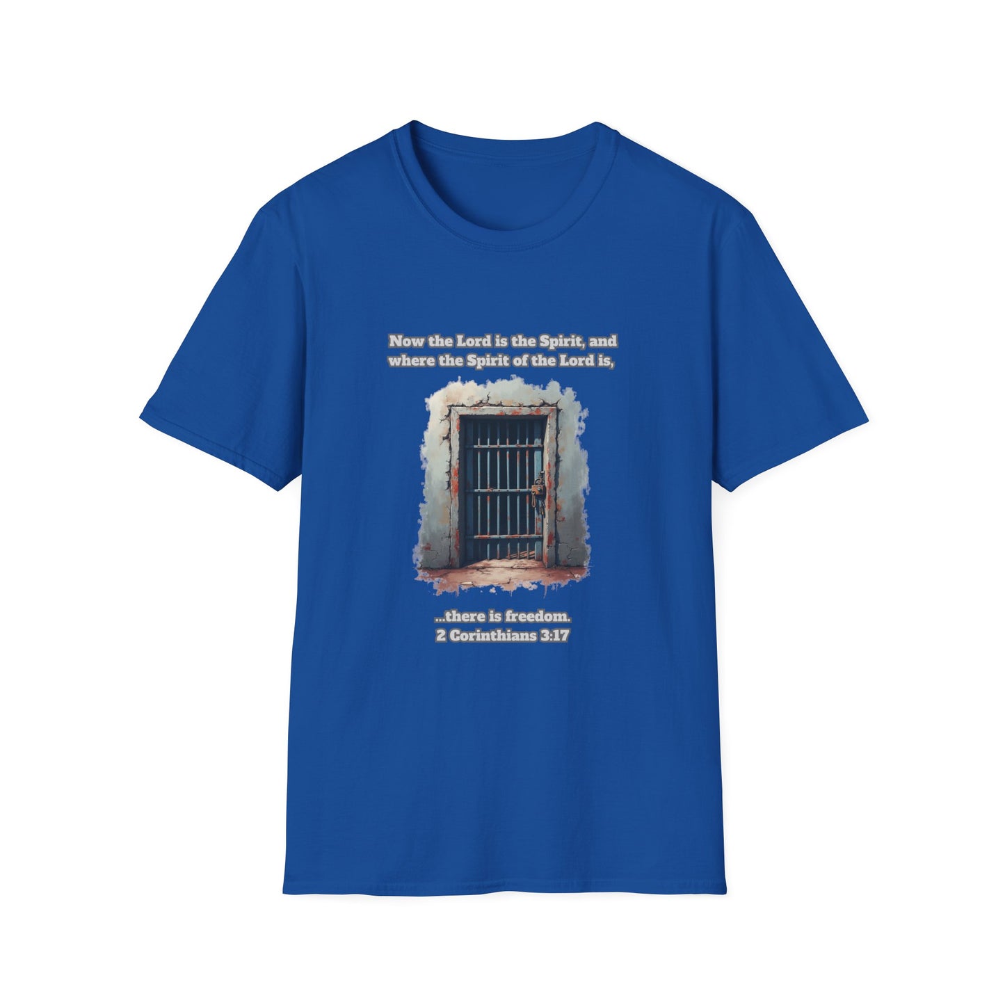 Freedom in the Spirit Unisex Softstyle T-Shirt 2 Corinthians 3:17