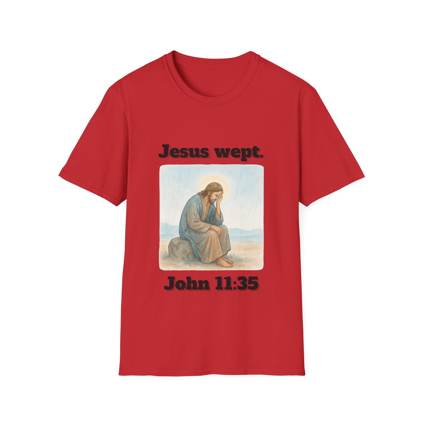 Inspirational Jesus Wept T-Shirt John 11:35