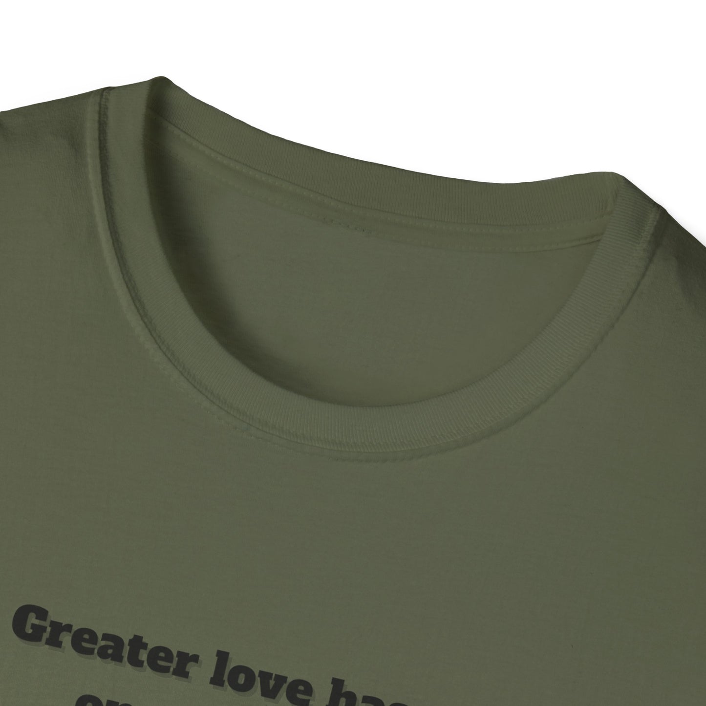 No Greater Love Than This ~ Inspirational Christian T-Shirt with Cross Design John 15:13