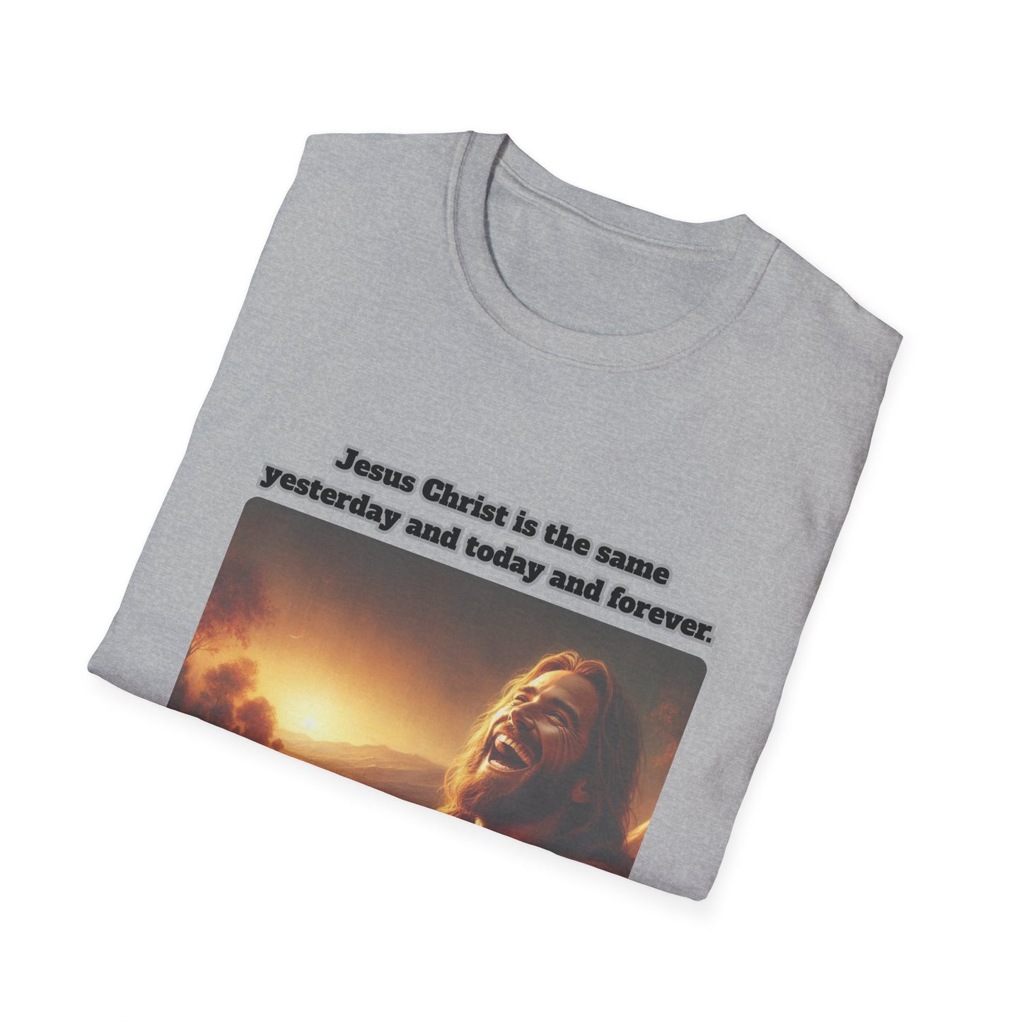 Christ Is The Same Inspirational Jesus T-Shirt | Unisex Softstyle Tee with Scripture Hebrews 13:8