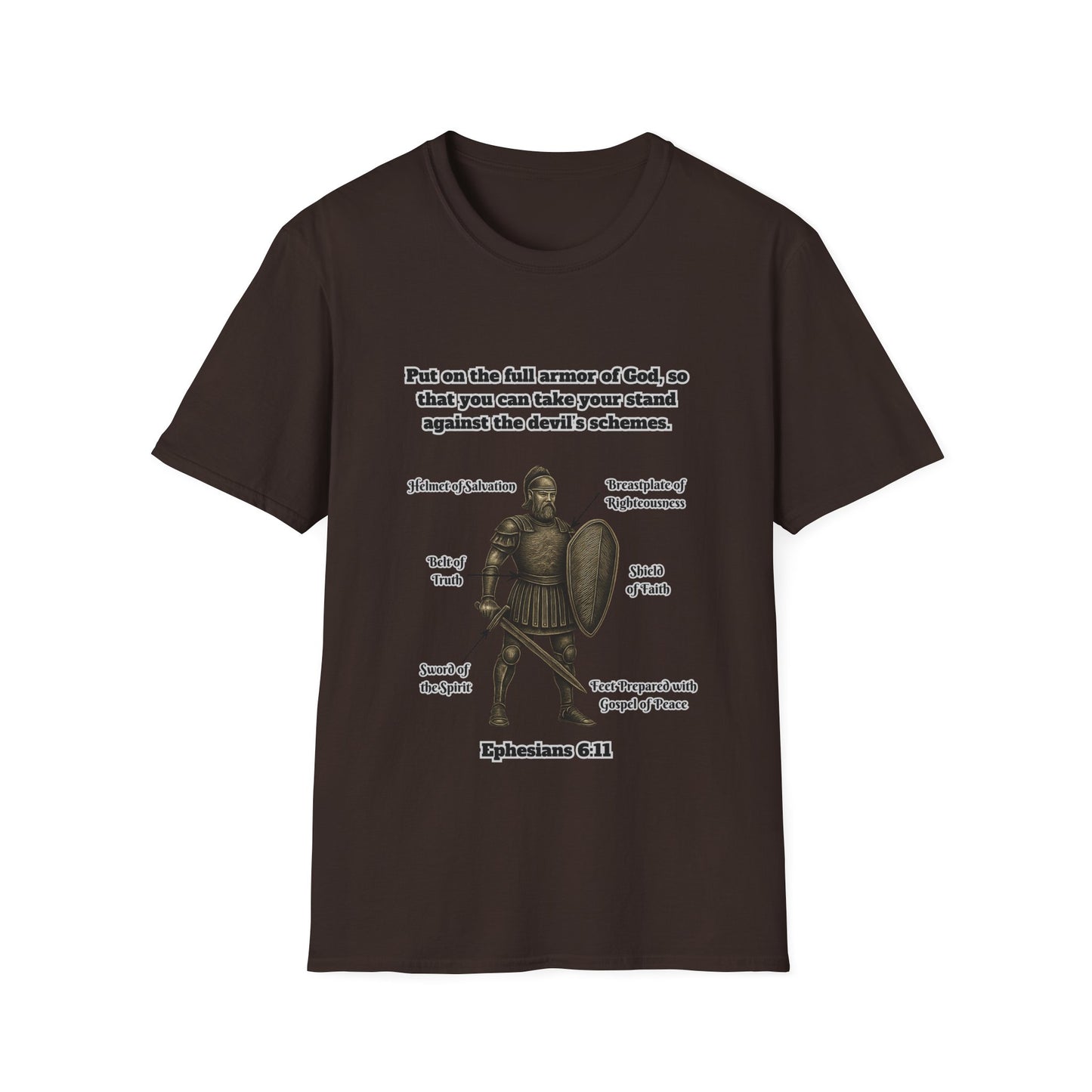 Armor of God Explained Unisex Softstyle T-Shirt Ephesians 6:11