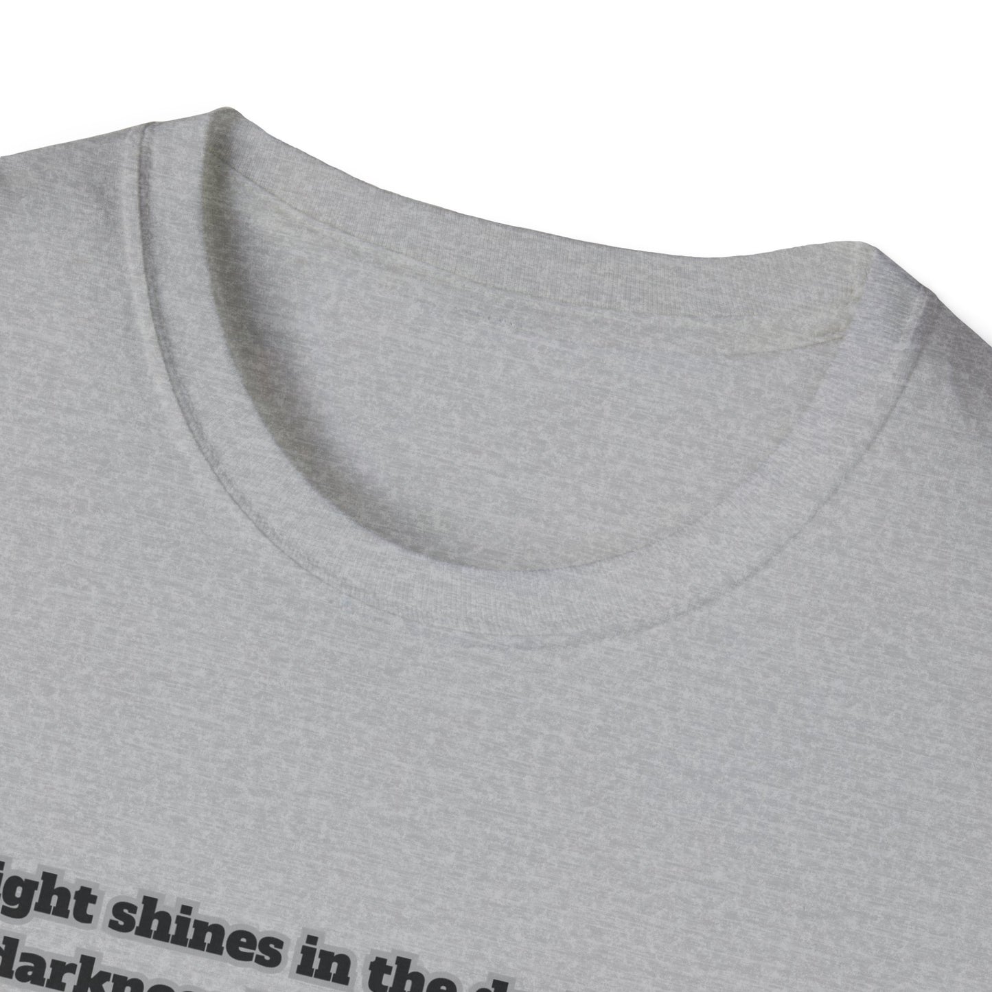 Light In The Darkness Inspirational Nature T-Shirt with Bible Verse John 1:5